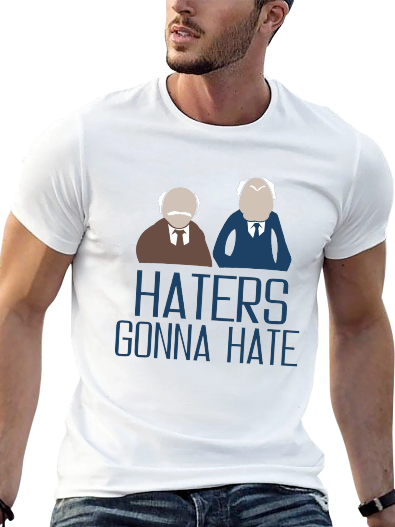 Black Haters Gonna Hate Black T-Shirt view 13