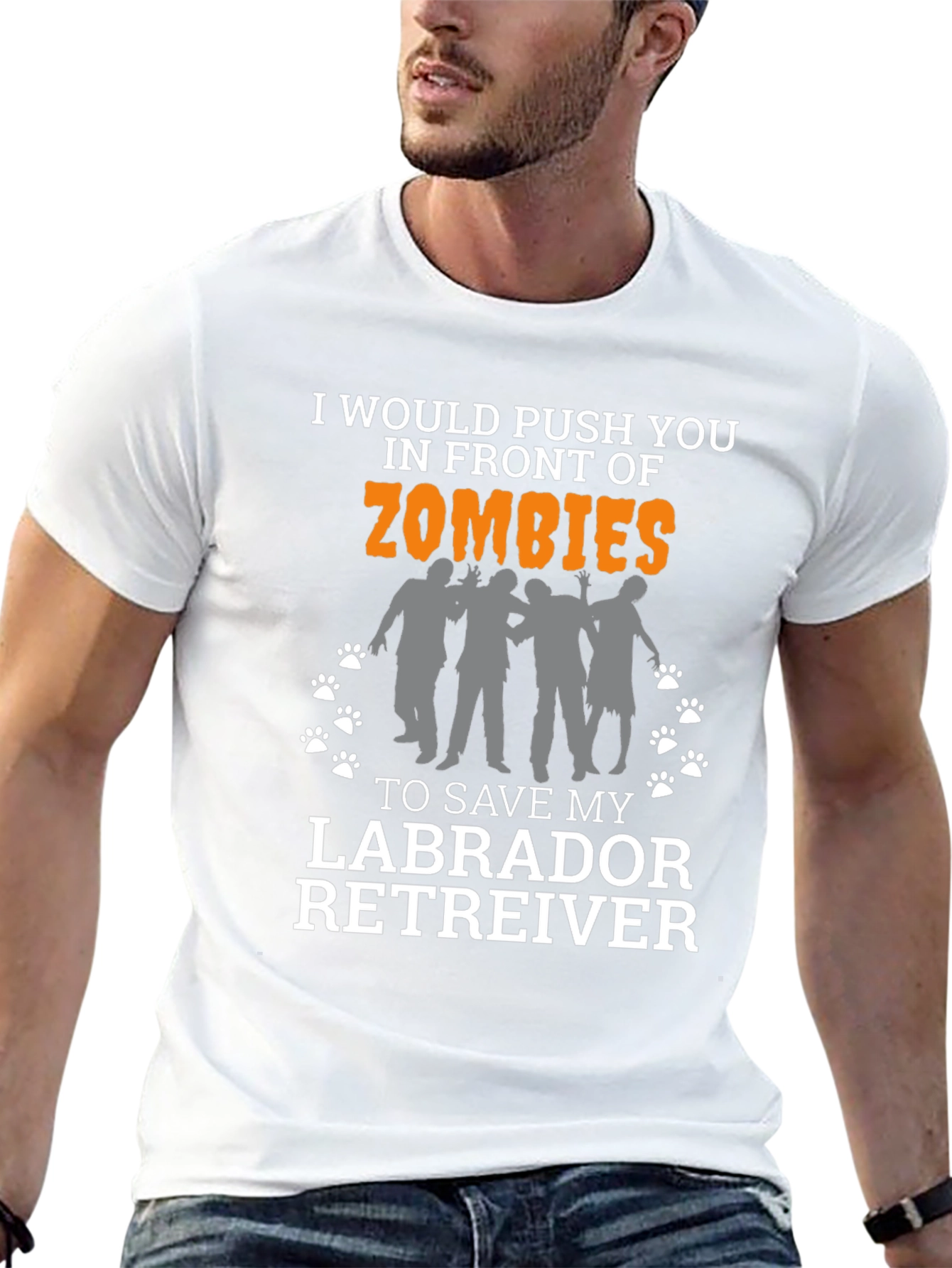 Black Zombie Labrador Retriever T-Shirt view 13