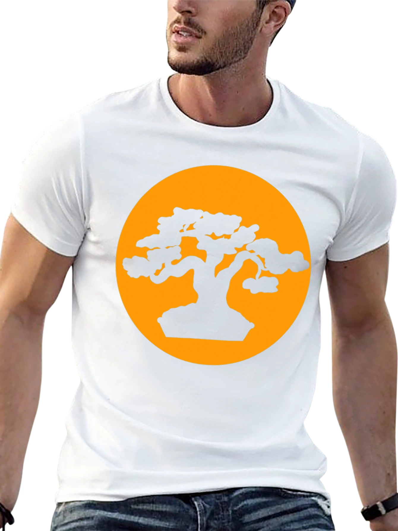 Black Bonsai Tree Silhouette T-Shirt - Artistic Zen Design view 13