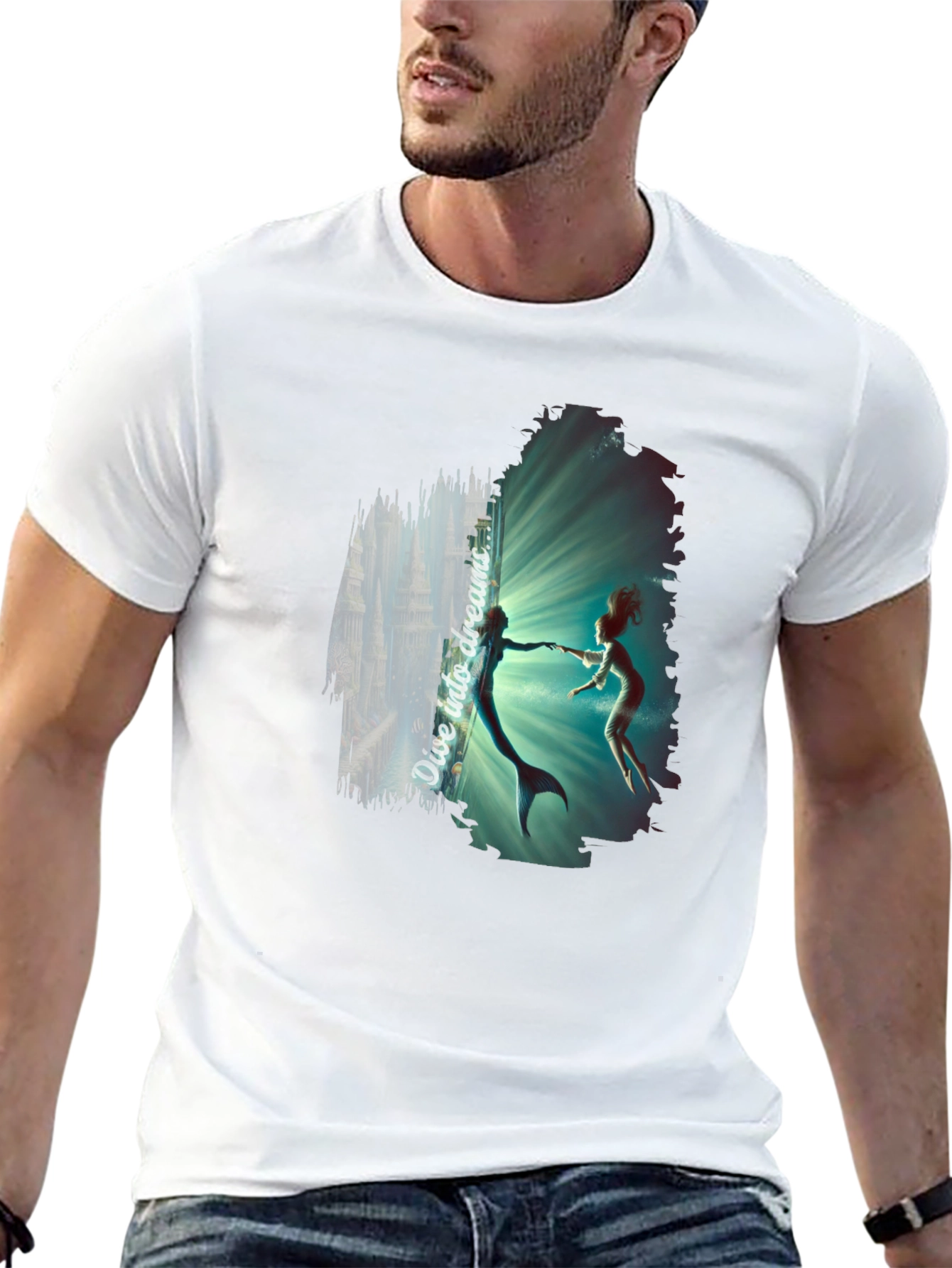 Black Dive Into Dreams Black T-Shirt view 13