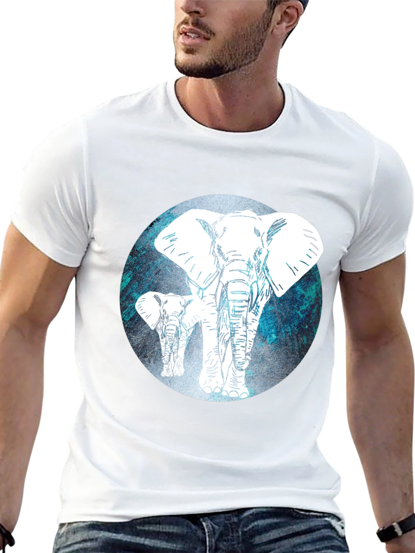 Black Elephant Graphic Tee - Men's Black T-Shirt view 13