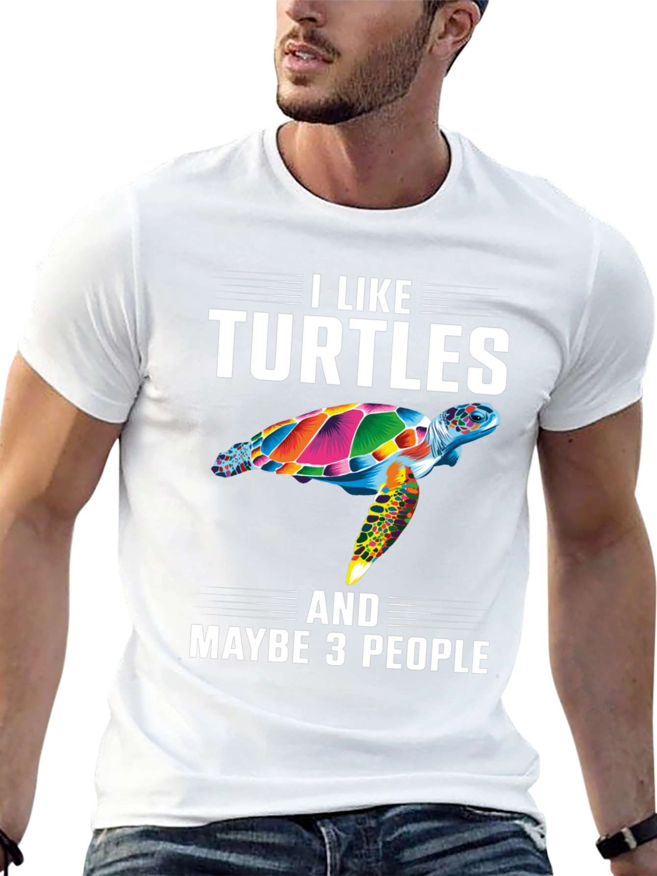 Black I Like Turtles T-Shirt - Funny Sea Turtle Graphic Tee view 13