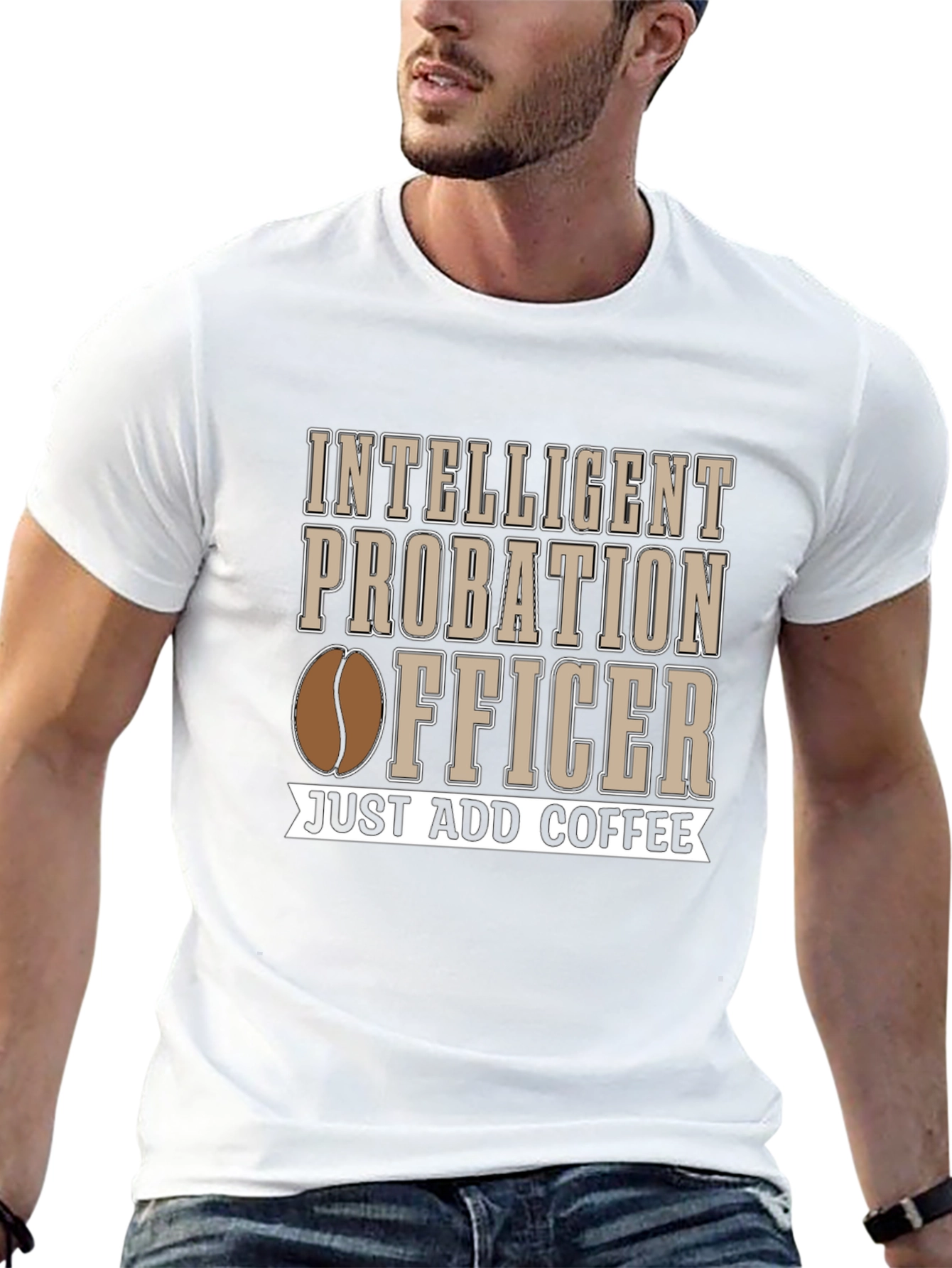 Black Intelligent Probation Officer T-Shirt view 13
