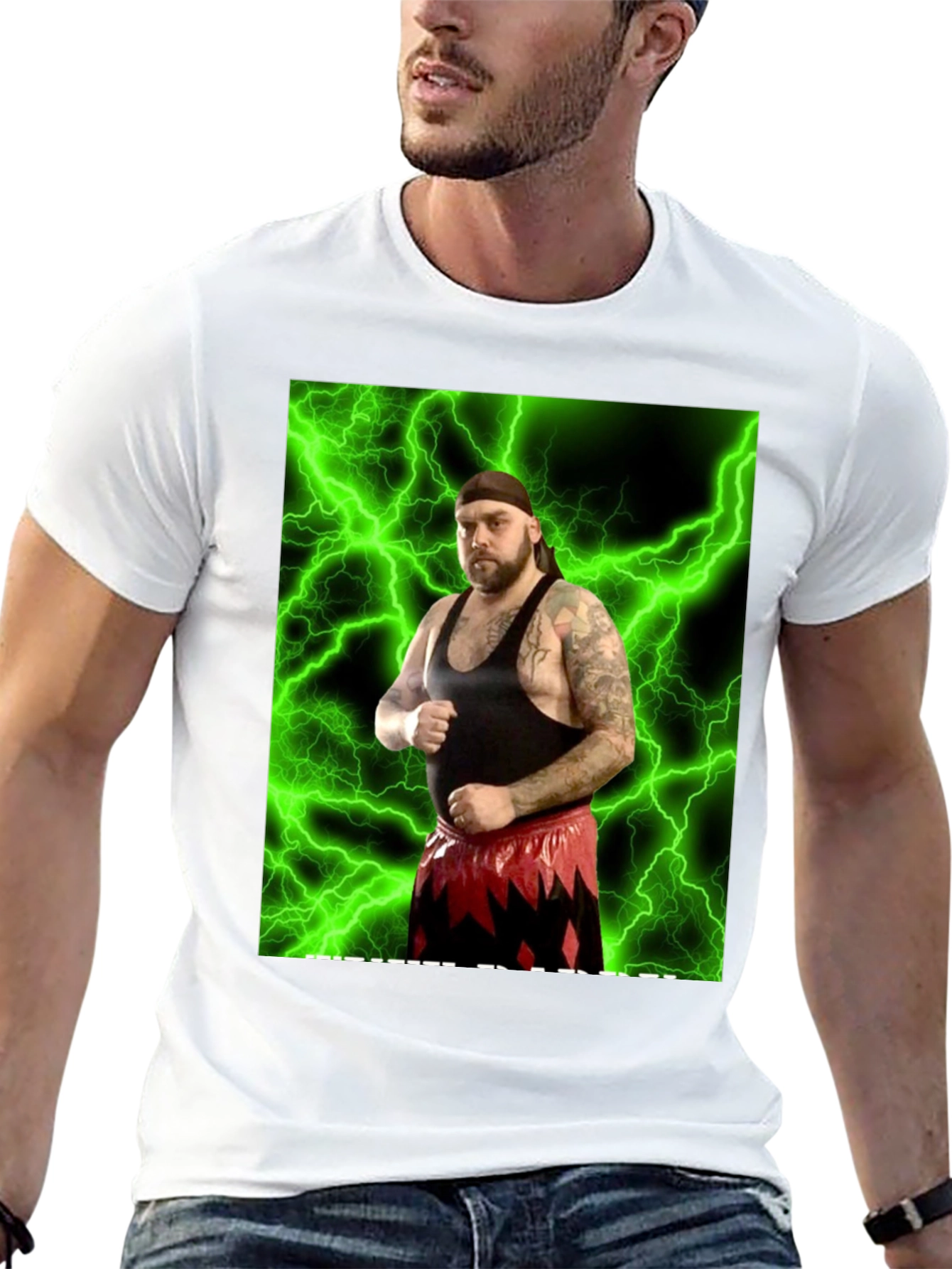 Black Wrestler Graphic Black T-Shirt view 13