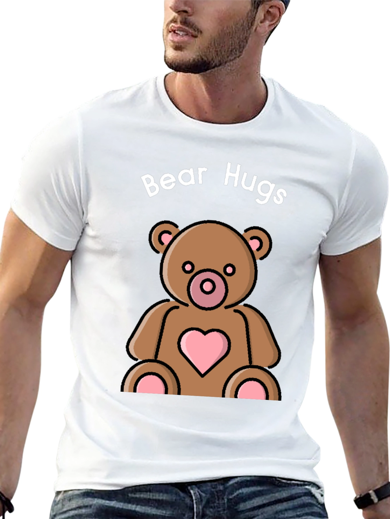 Black Bear Hugs Graphic Tee - Cute & Comfy view 13