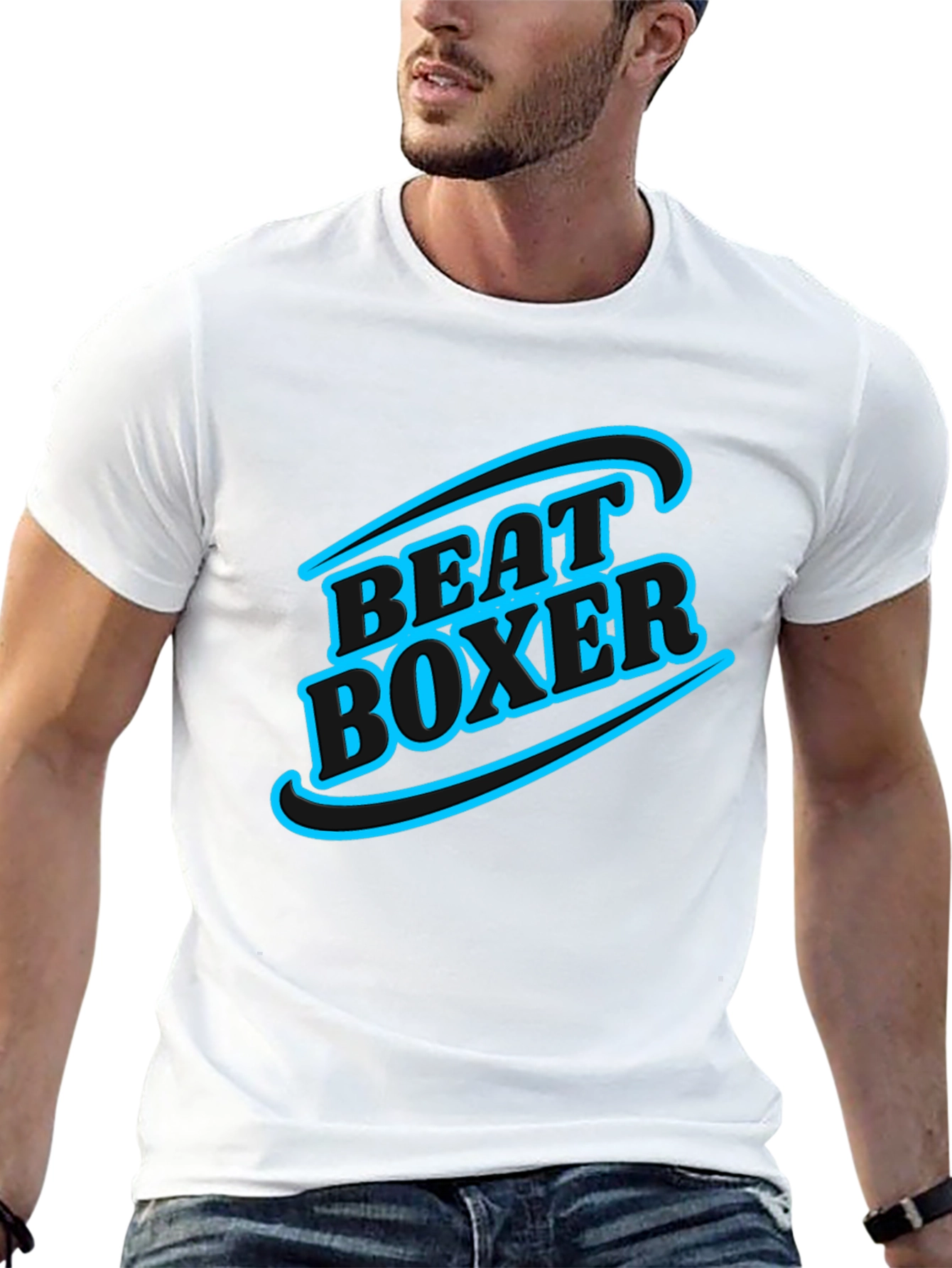 Black Beat Boxer Graphic Tee - Stylish Black T-Shirt view 13