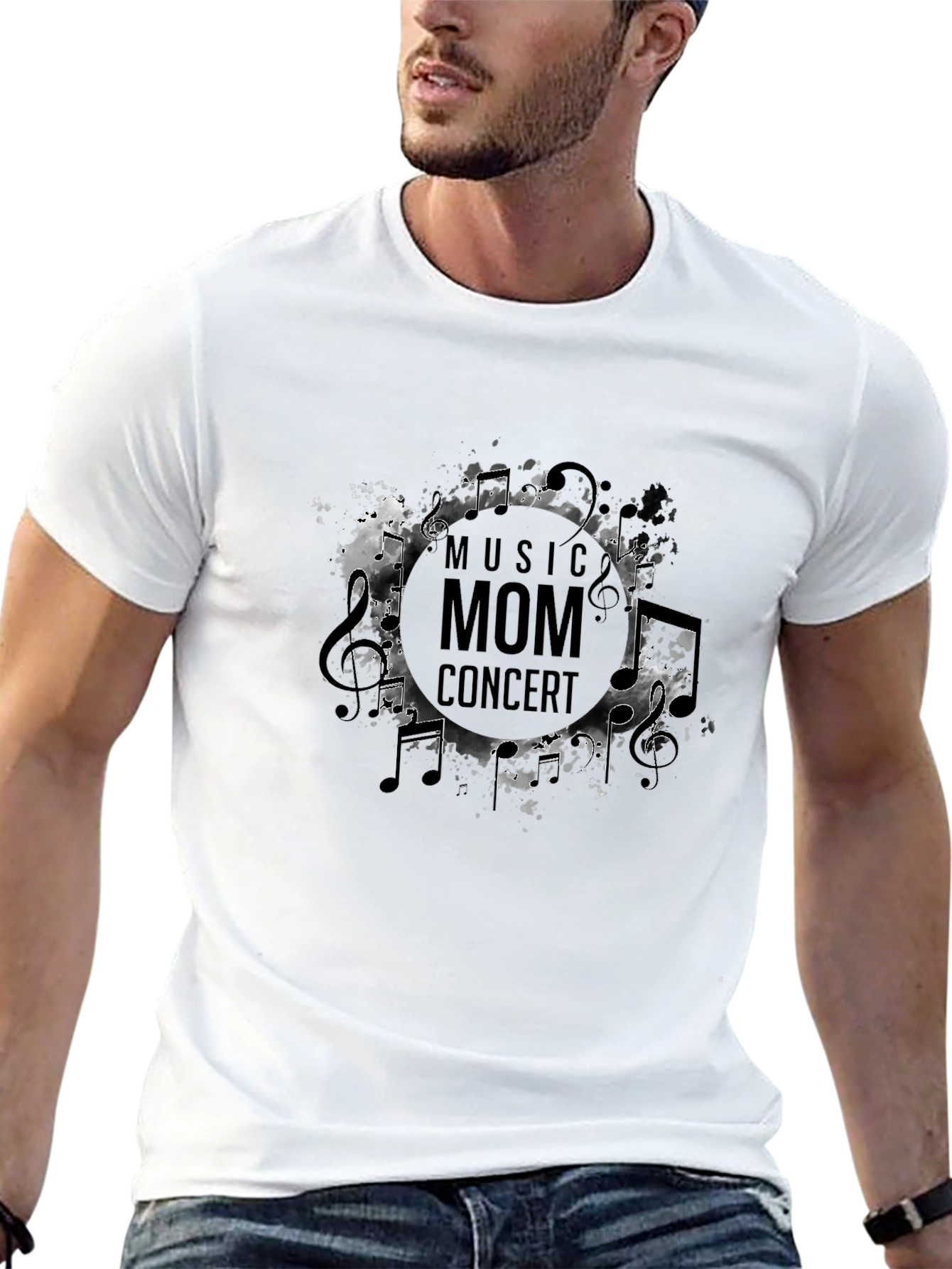 Black Music Mom Concert T-Shirt - Black - Men's view 13