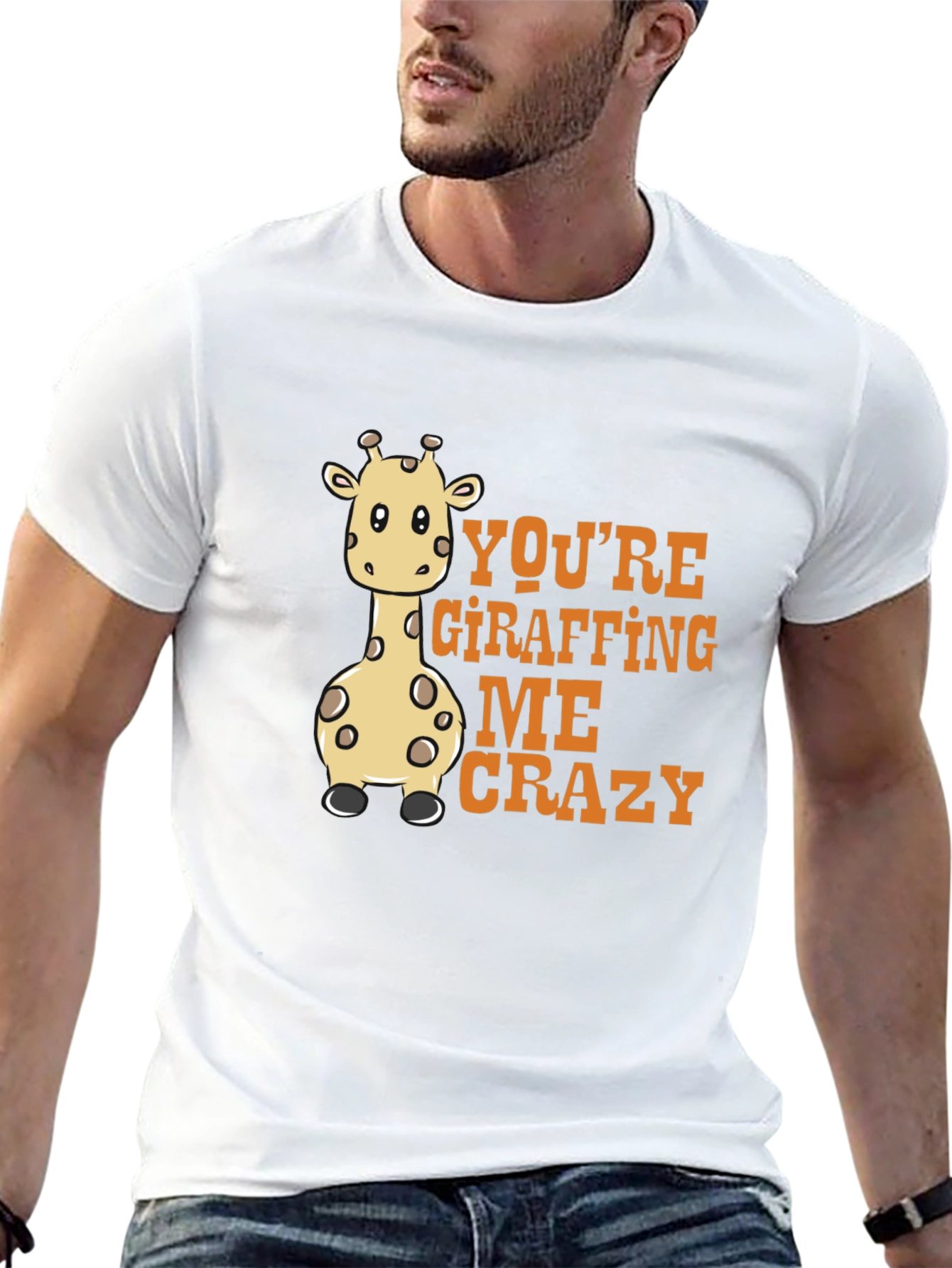 Black Giraffe Lover Tee - You're Giraffing Me Crazy view 13
