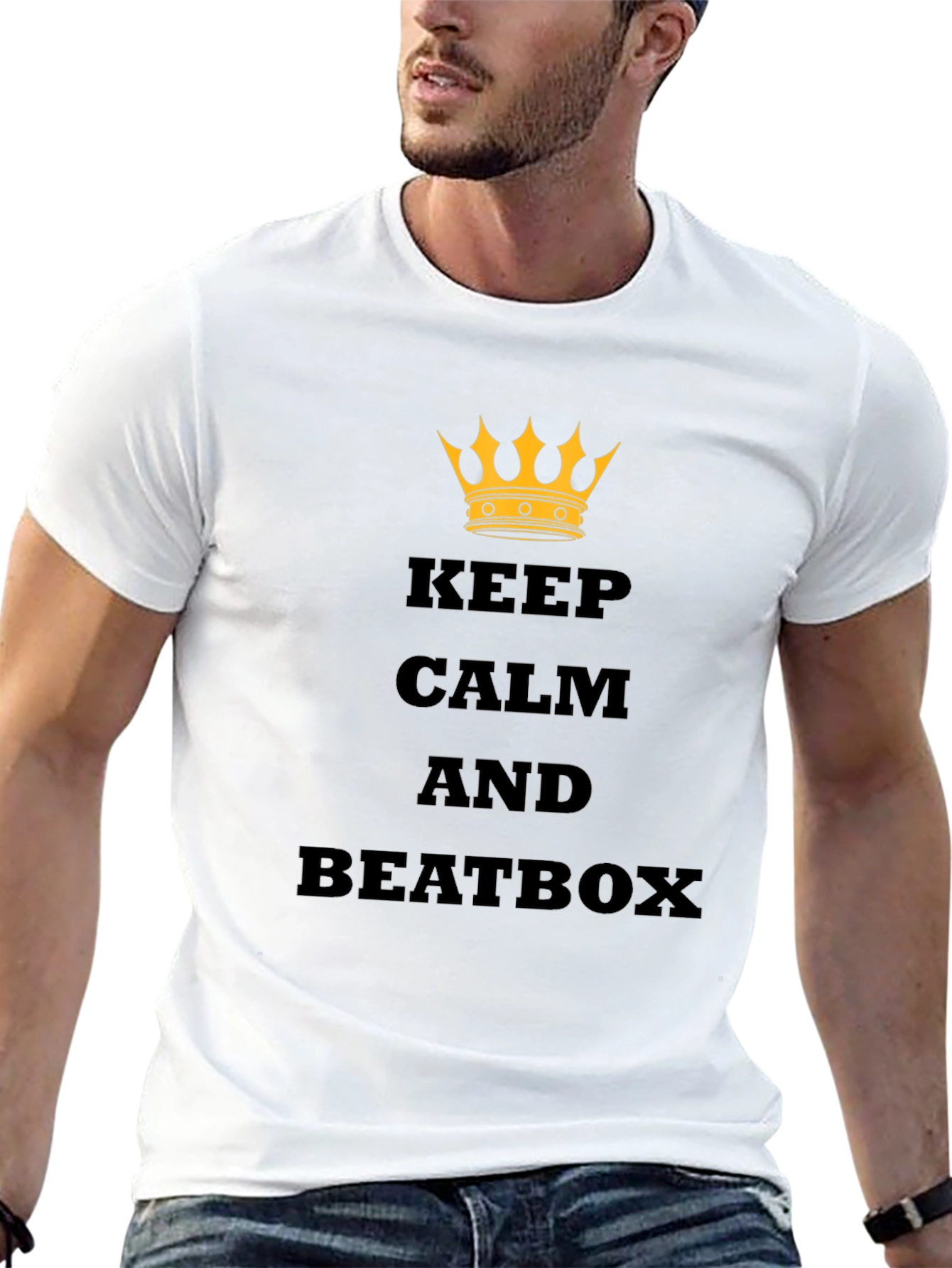 Black Keep Calm and Beatbox Black T-Shirt view 13