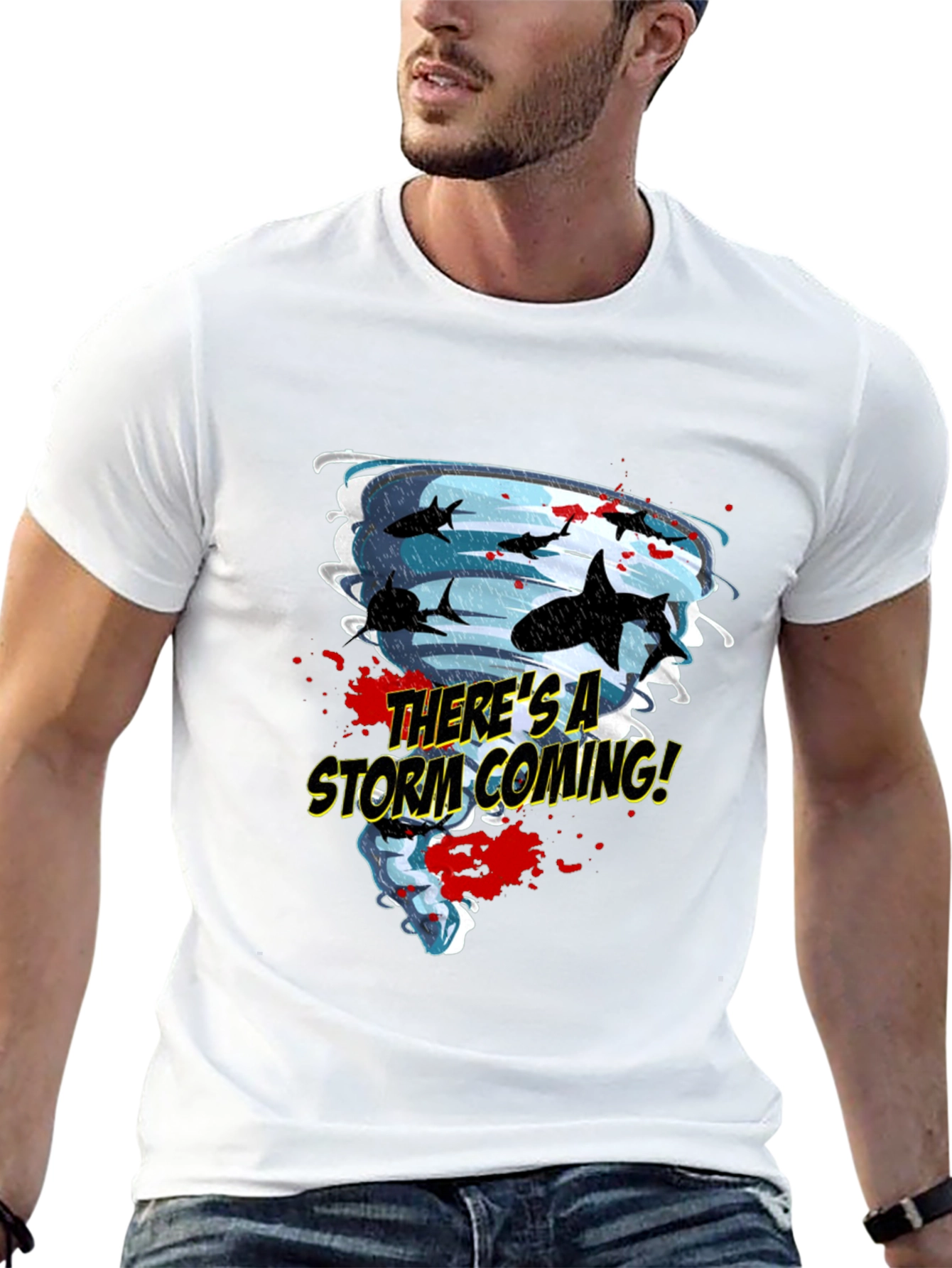 Black Sharknado Graphic T-Shirt view 13