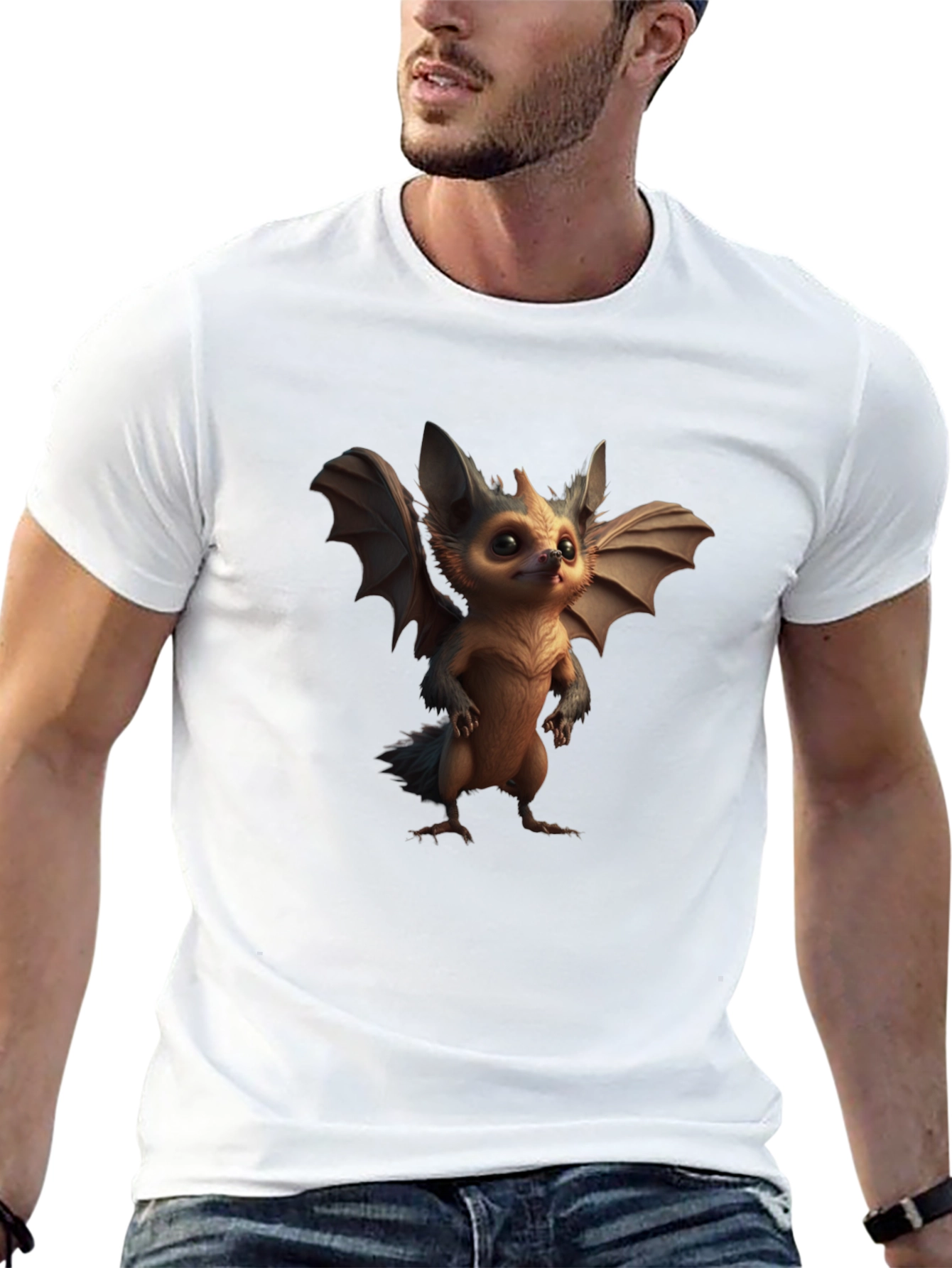 Black Cute Fantasy Creature T-Shirt - Soft Cotton Blend view 13