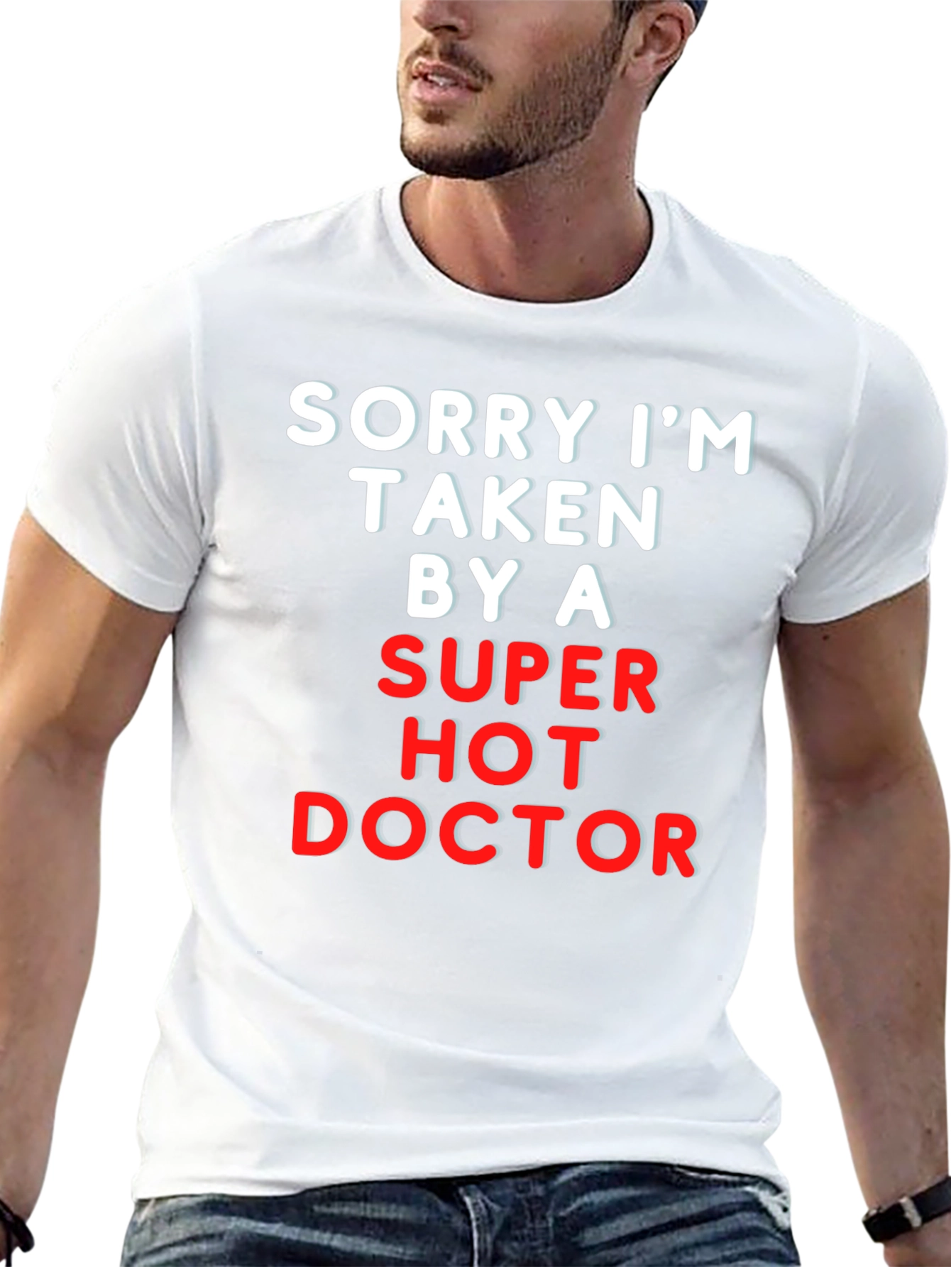 Black Sorry I'm Taken By A Super Hot Doctor Tee view 13