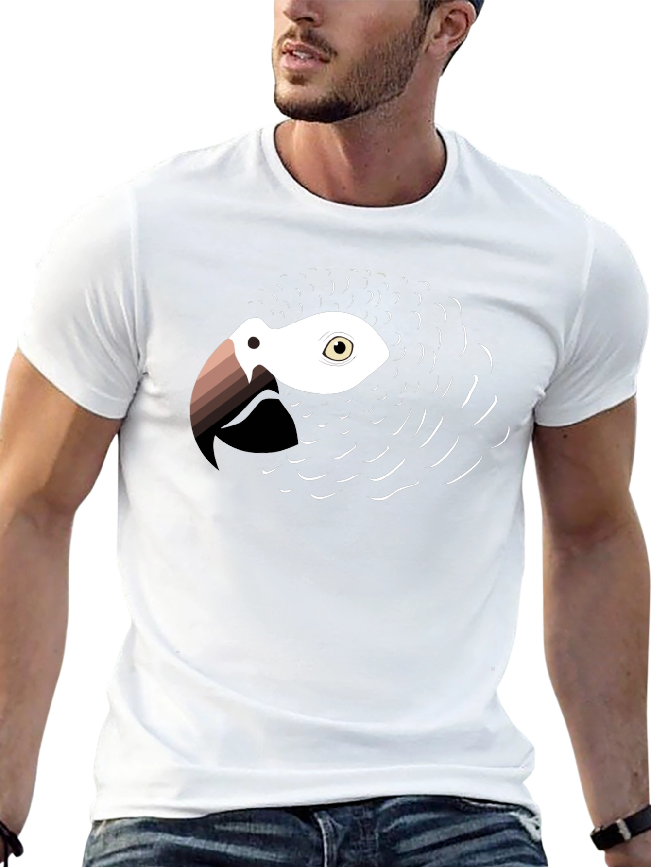 Black Parrot Graphic Tee - Stylish Bird Lover's T-Shirt view 13