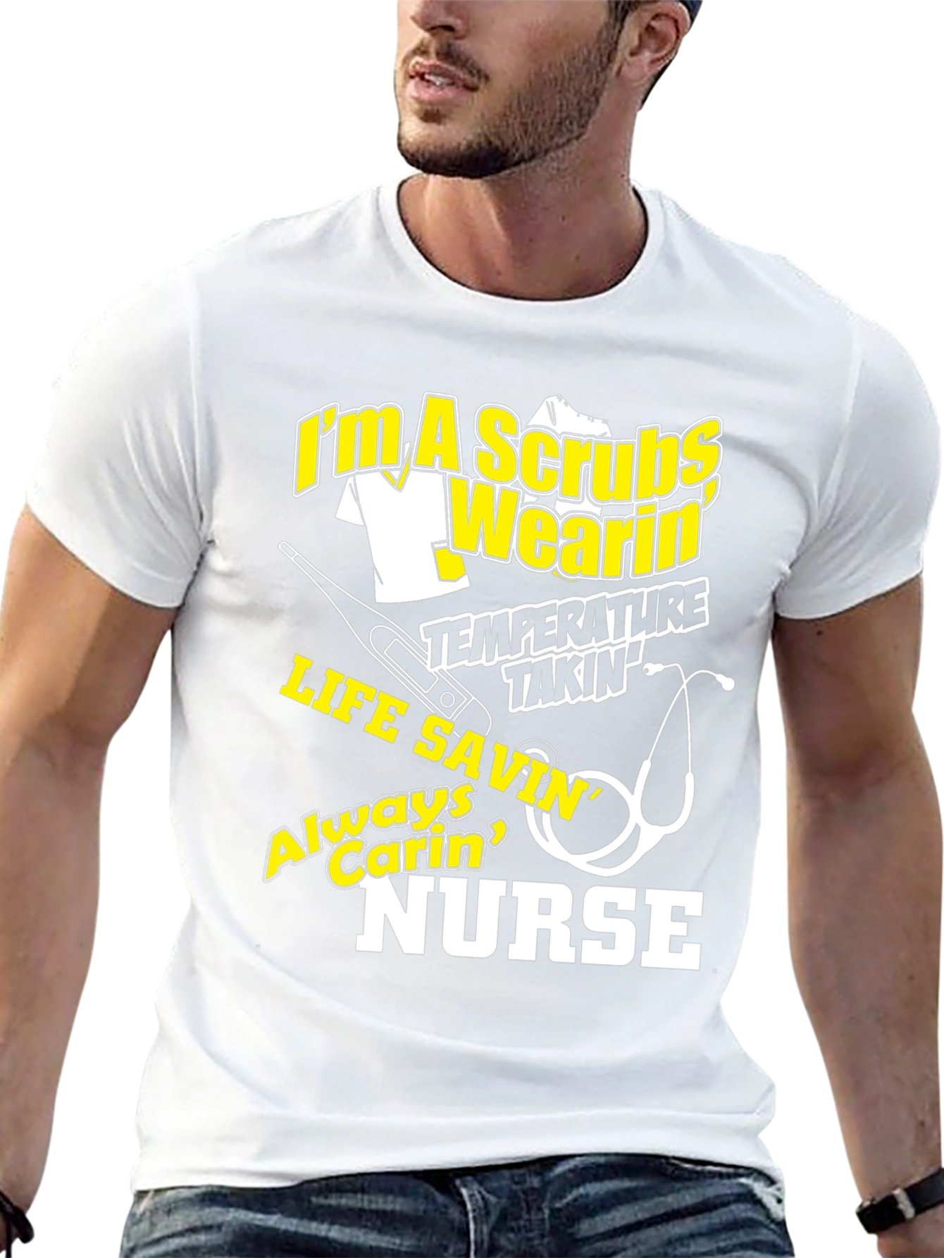 Black Nurse T-Shirt - I'm a Scrubs Wearin' Life Savin' view 13