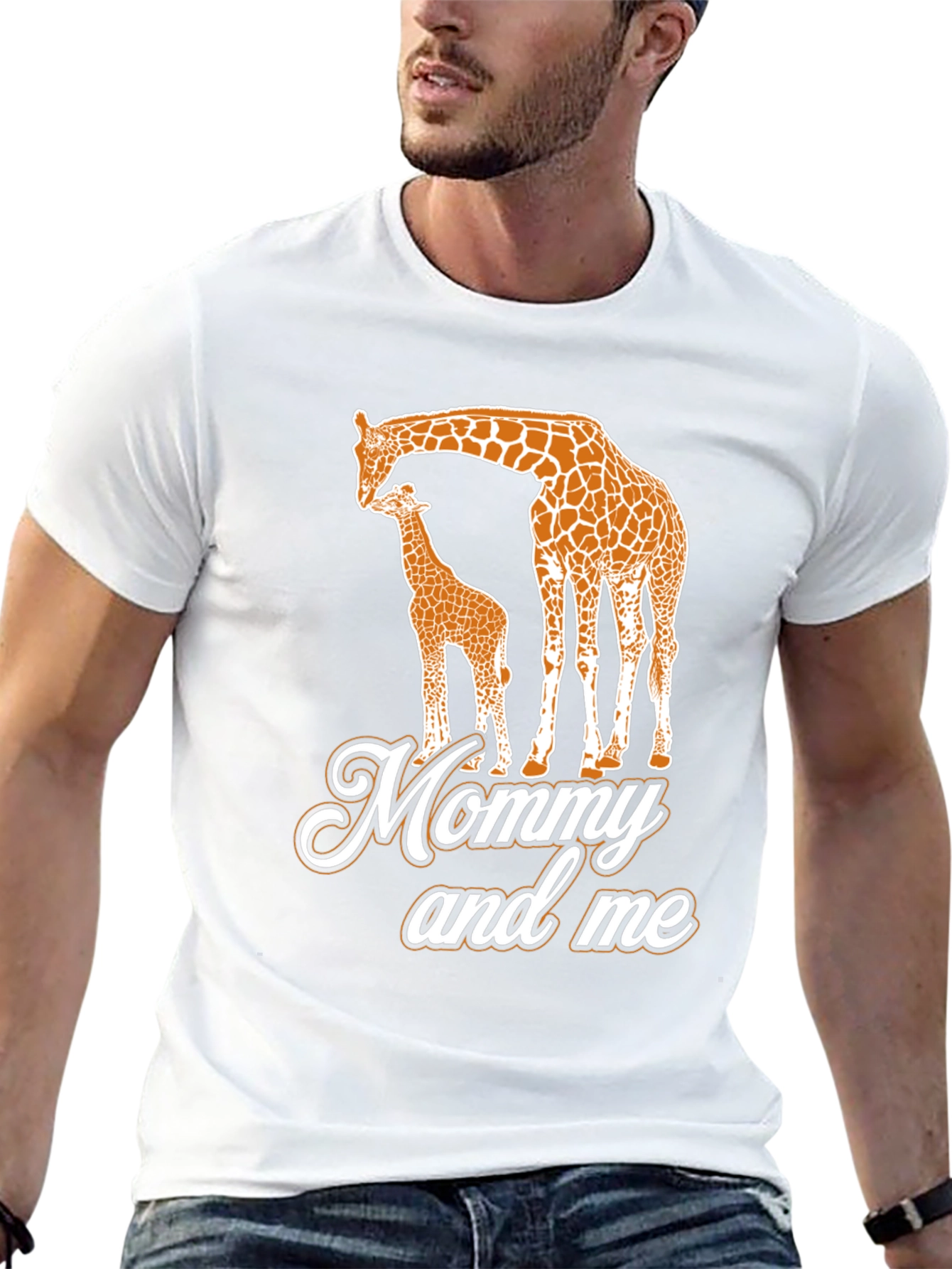Black Mommy and Me Giraffe Black T-Shirt view 13