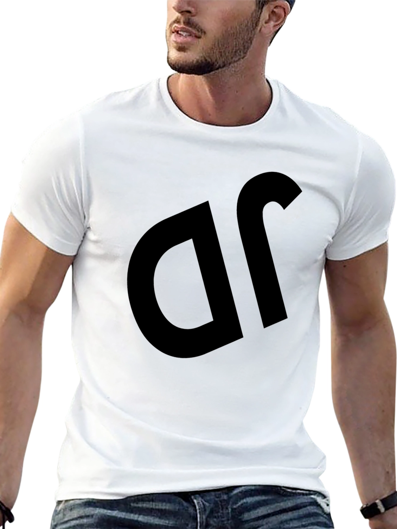 Black Black T-Shirt with Bold Logo view 13