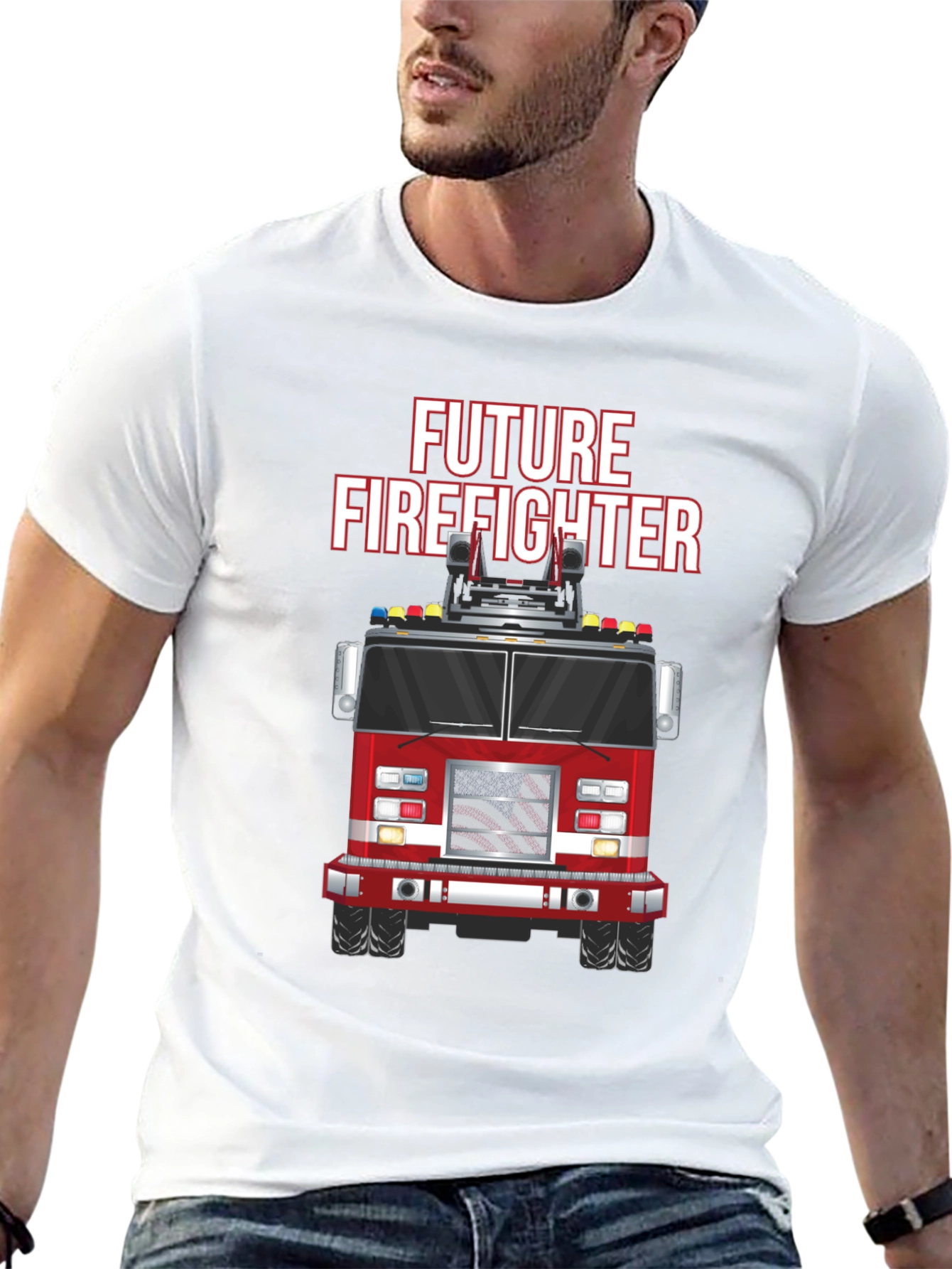 Future Firefighter Graphic Tee - Black Cotton T-Shirt - 13