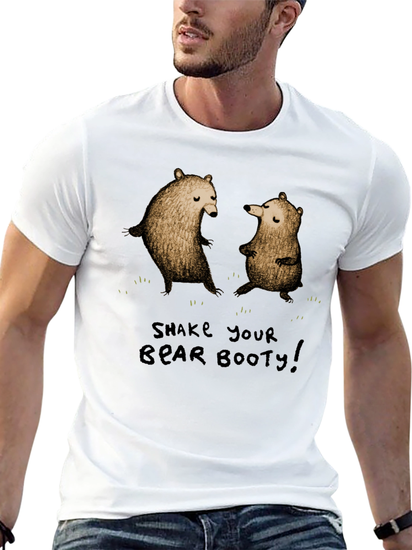 Black Shake Your Bear Booty Graphic Tee view 13