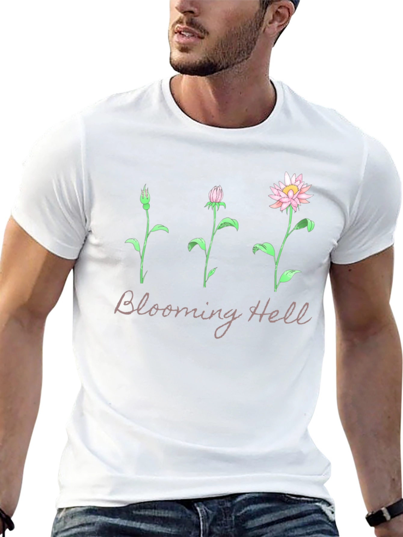Black Blooming Hell Graphic T-Shirt - Black view 13