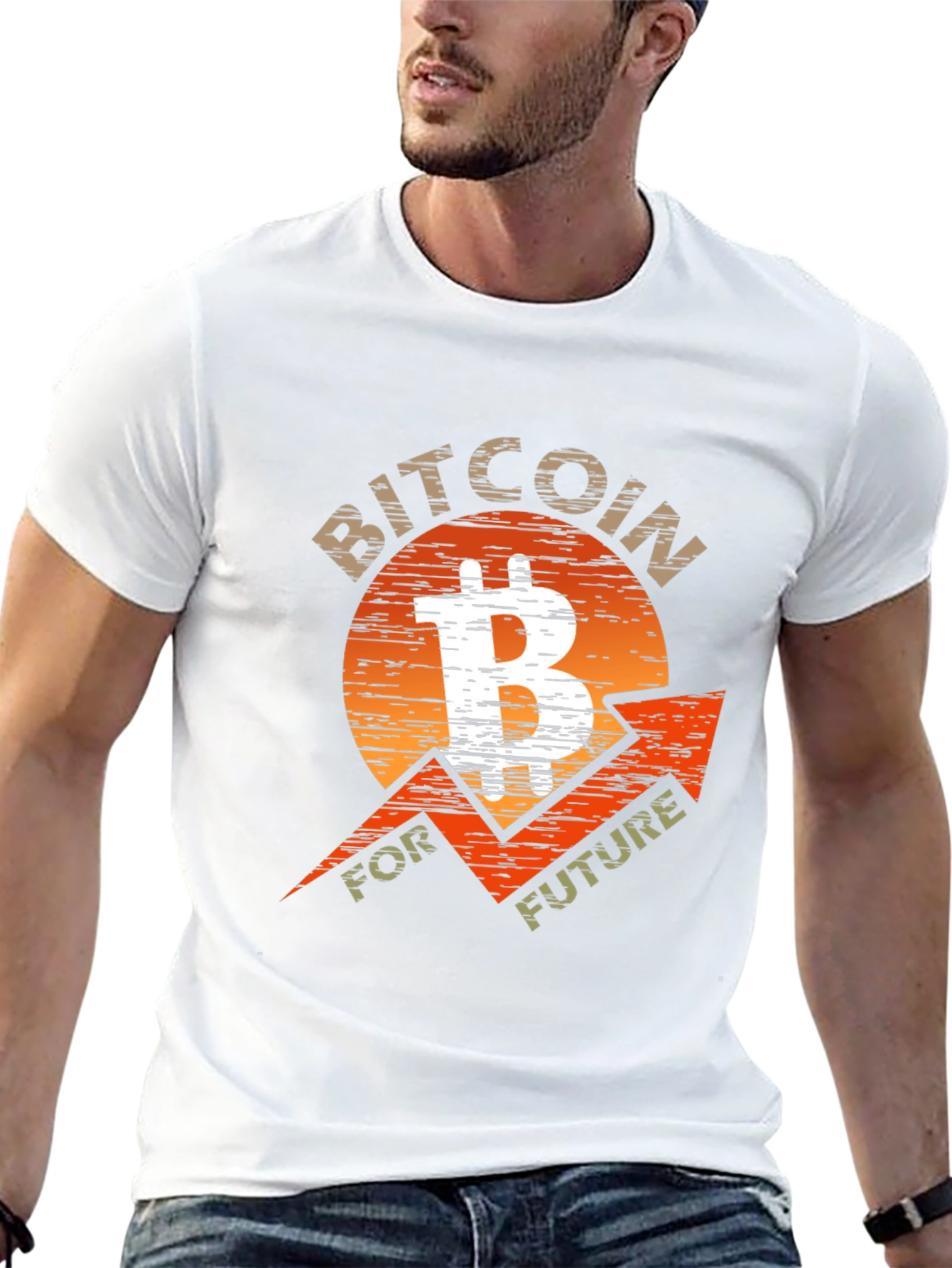 Black Bitcoin For Future Graphic Tee - Crypto T-Shirt view 13