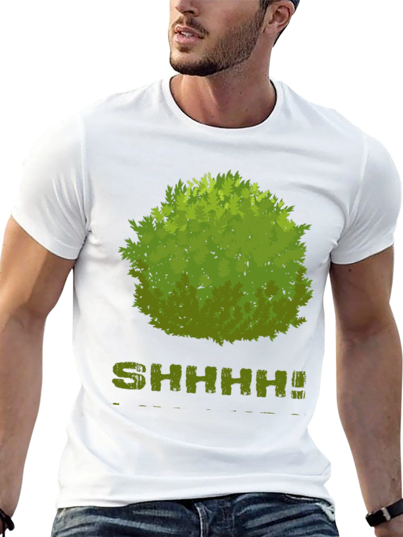 Black Shhhhh! Bush Graphic T-Shirt - Soft Cotton Blend view 13