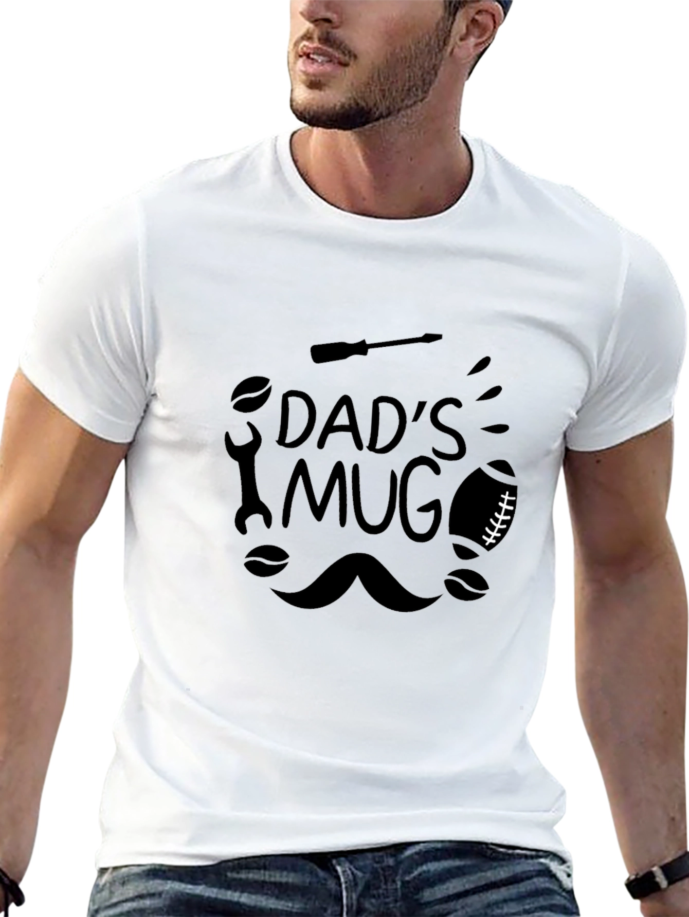 Black Dad's Mug Graphic T-Shirt Black view 13