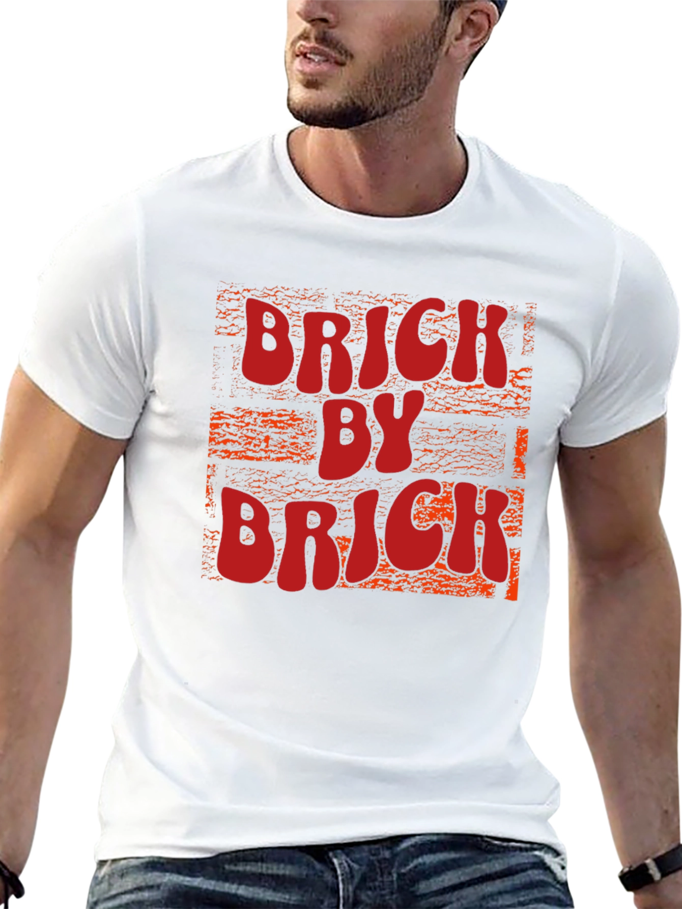 Black Brick By Brick Graphic Tee - Black view 13