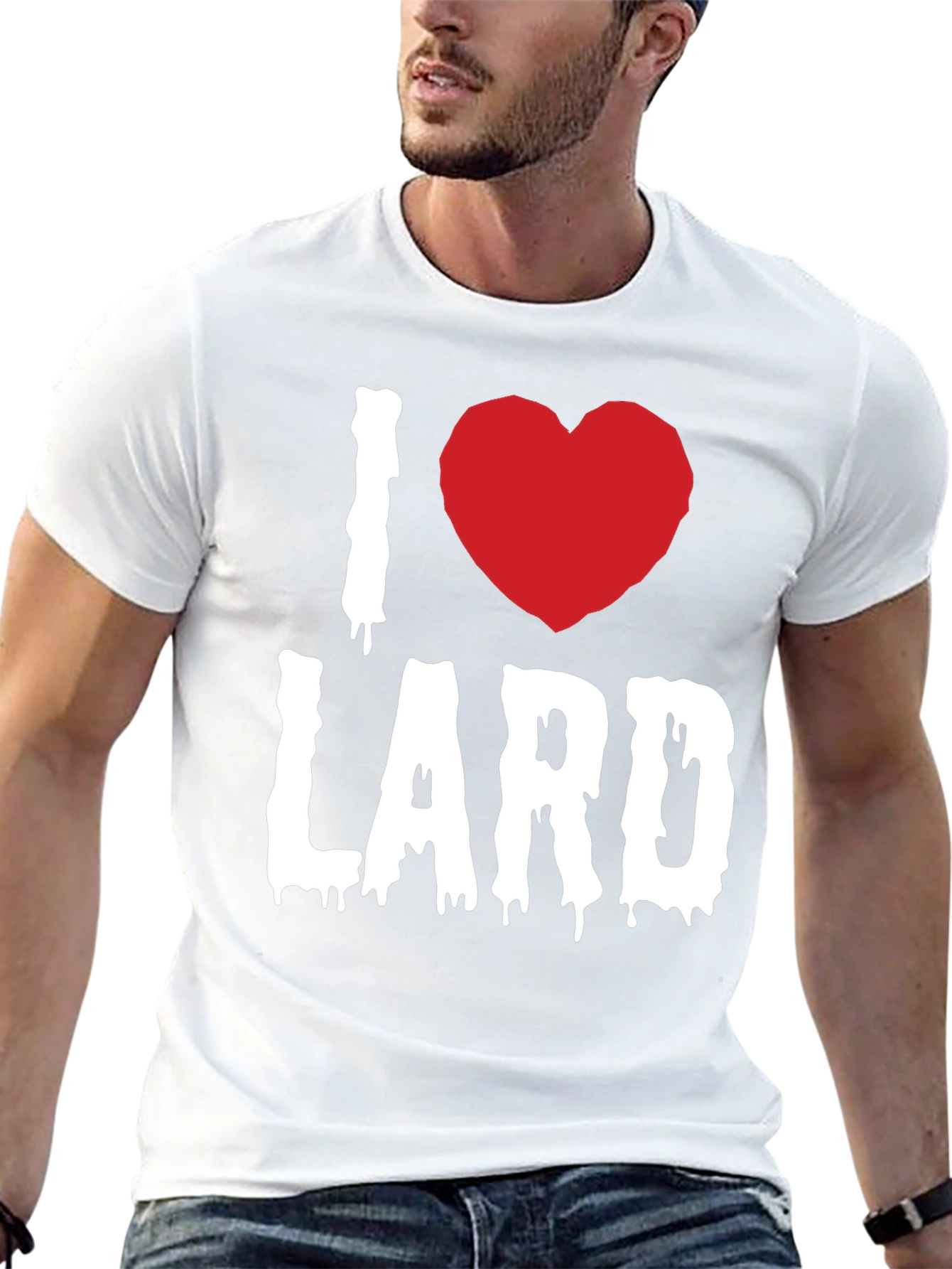Black I Love Lard Graphic Tee - Black view 13
