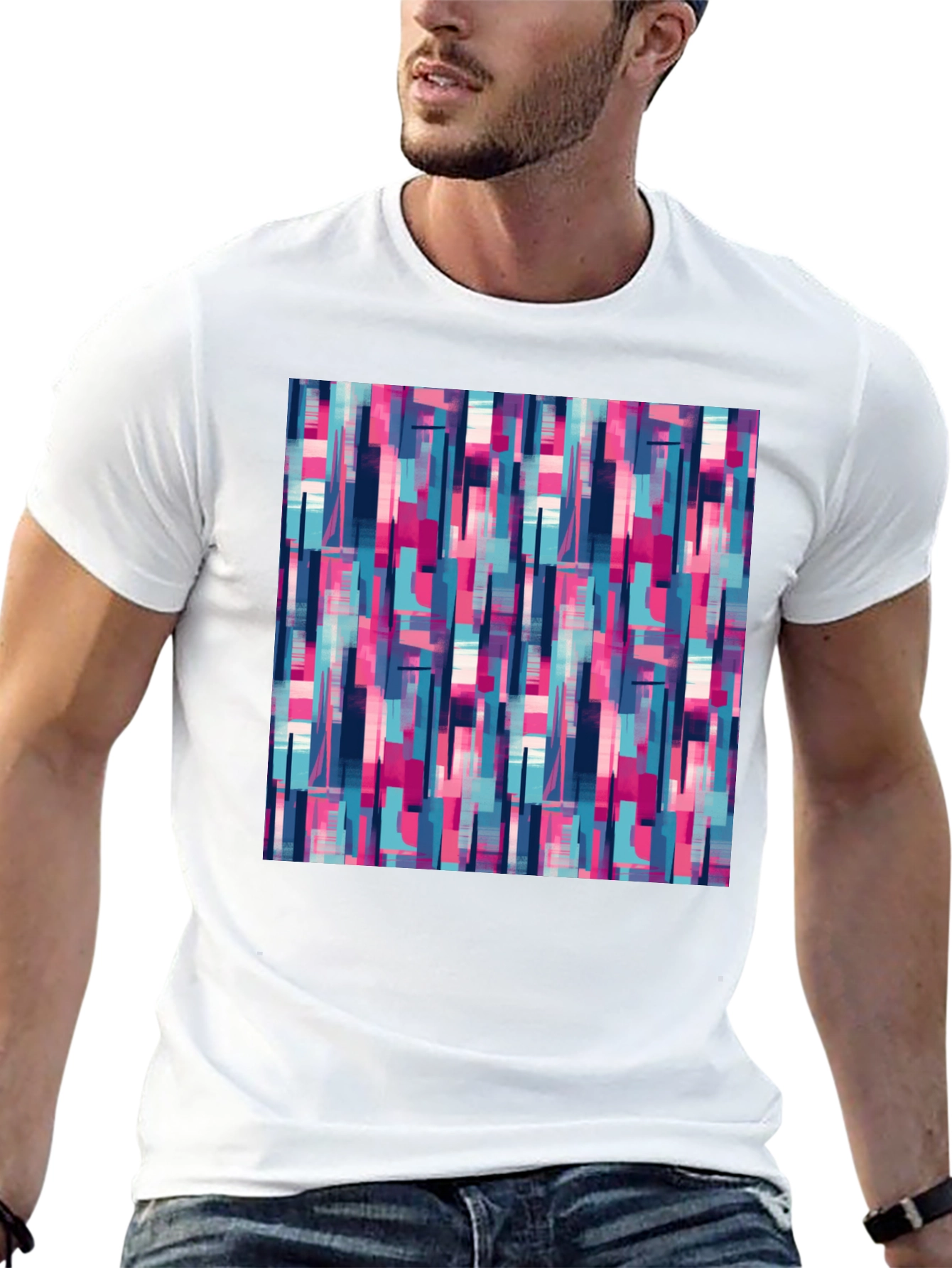 Black Abstract Pattern Tee view 13