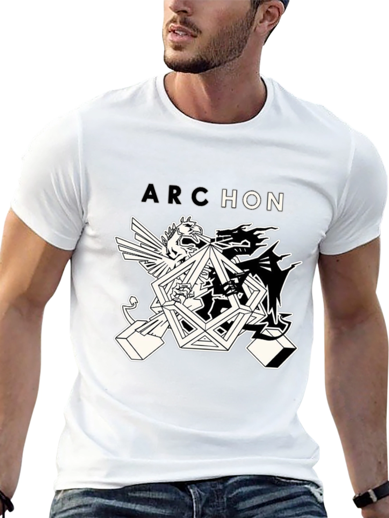 Black Archon Graphic Tee - Black Cotton Blend view 13