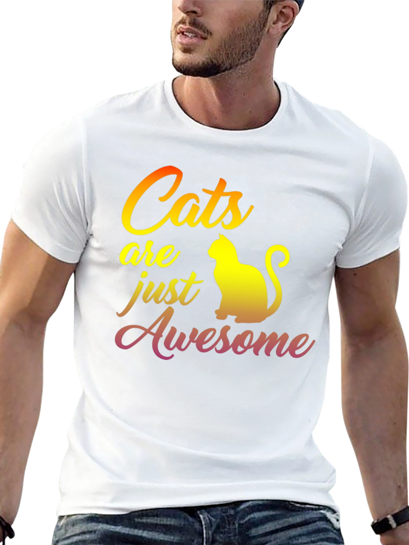 Black Cats Are Awesome Graphic T-Shirt view 13