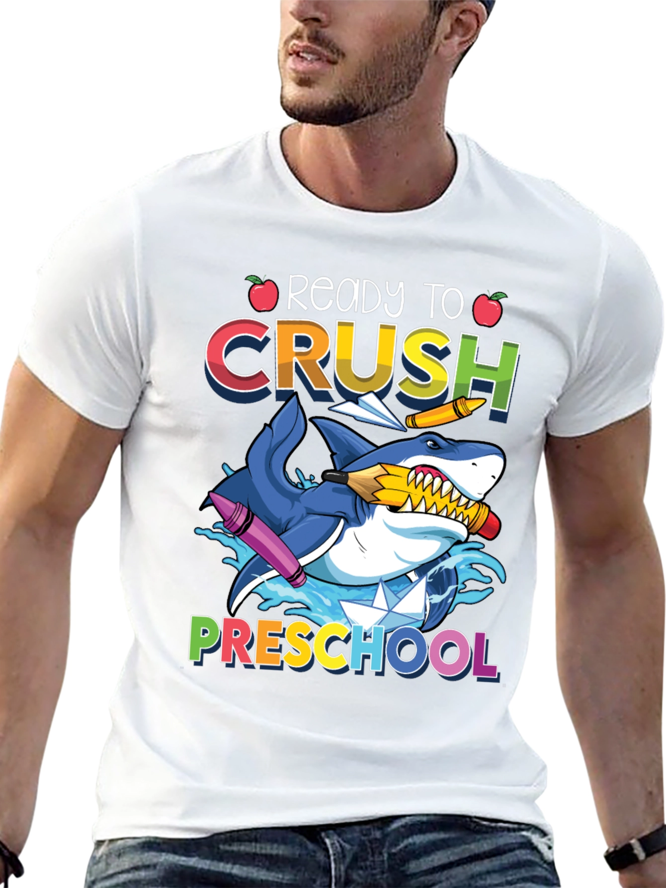 Black Ready to Crush Preschool Shark T-Shirt view 13