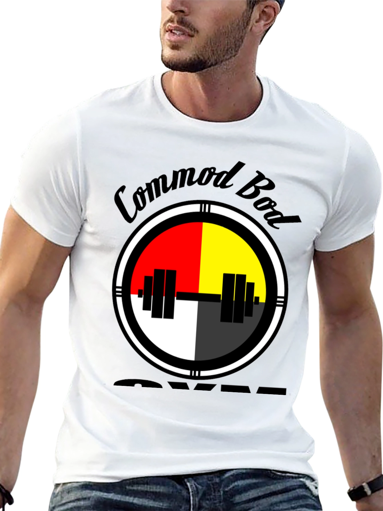 Black Commod Bod Gym T-Shirt - Unique Design view 13
