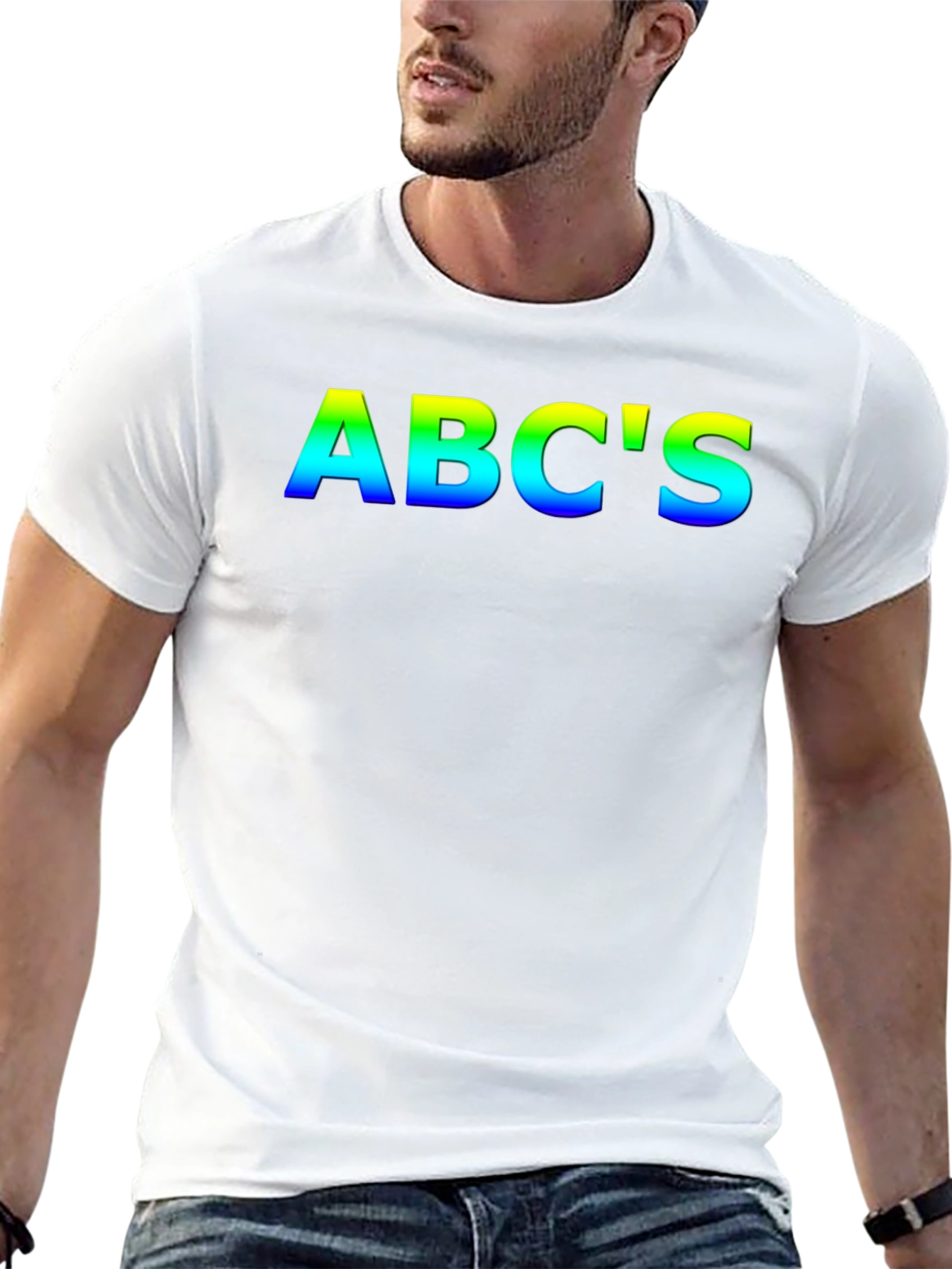 Black Rainbow ABC's Black T-Shirt view 13