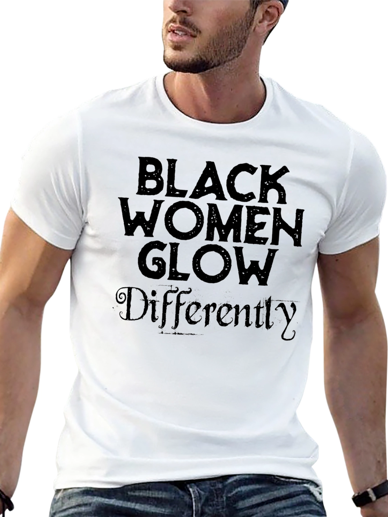 Black Black Women Glow Differently T-Shirt view 13