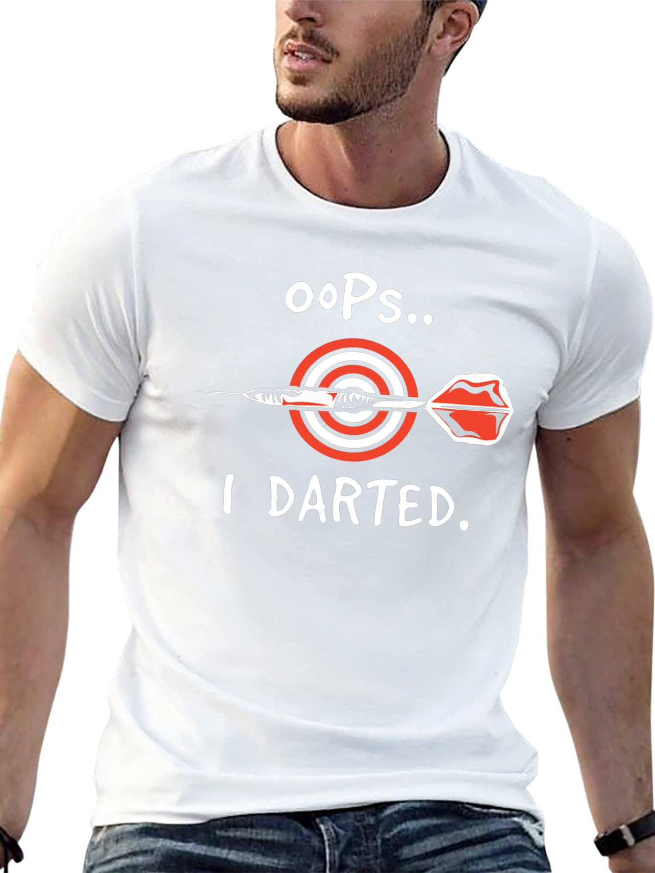 Black Oops I Darted T-Shirt - Dart Bullseye Tee view 13