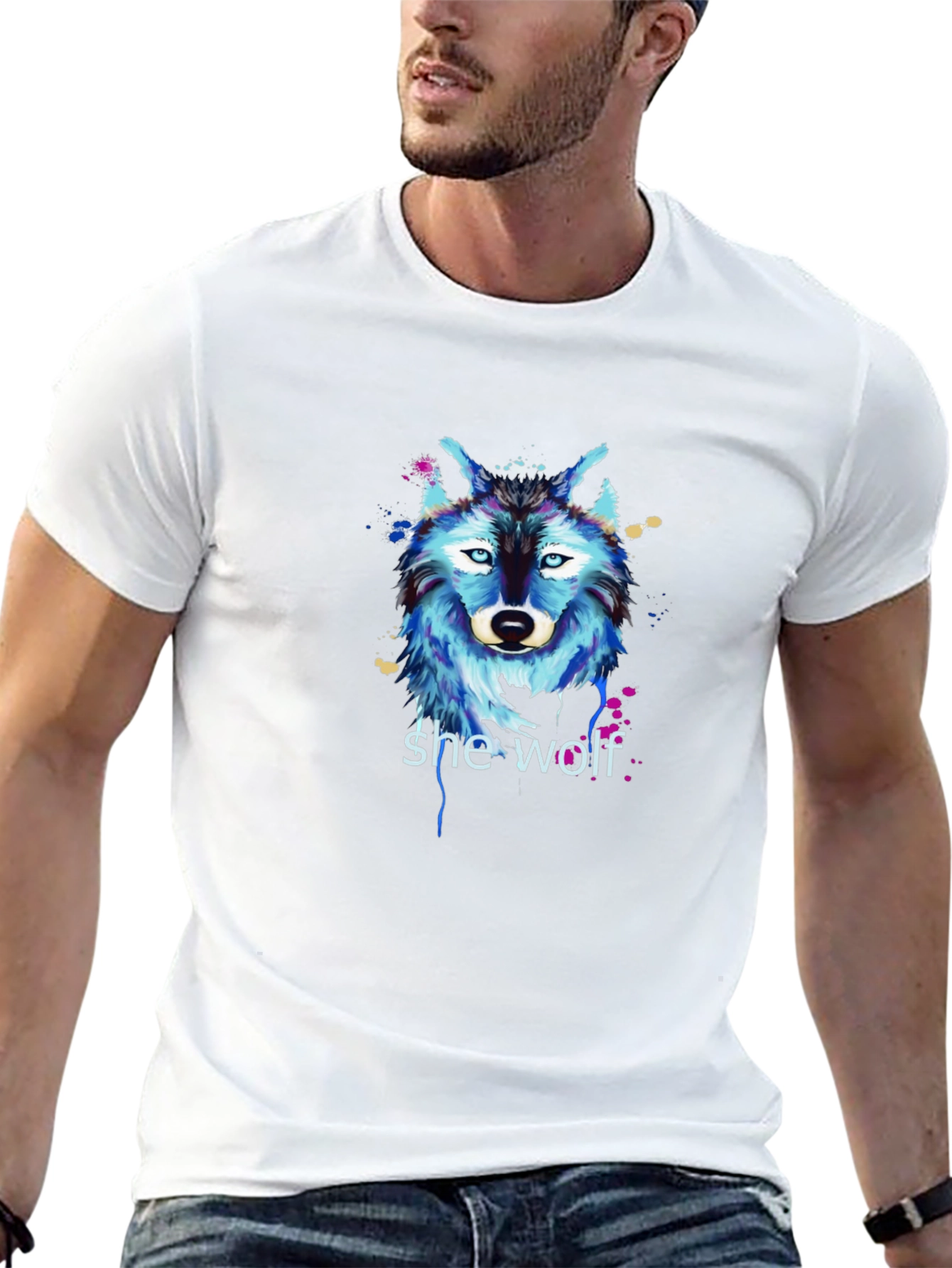 Black She Wolf Graphic T-Shirt view 13