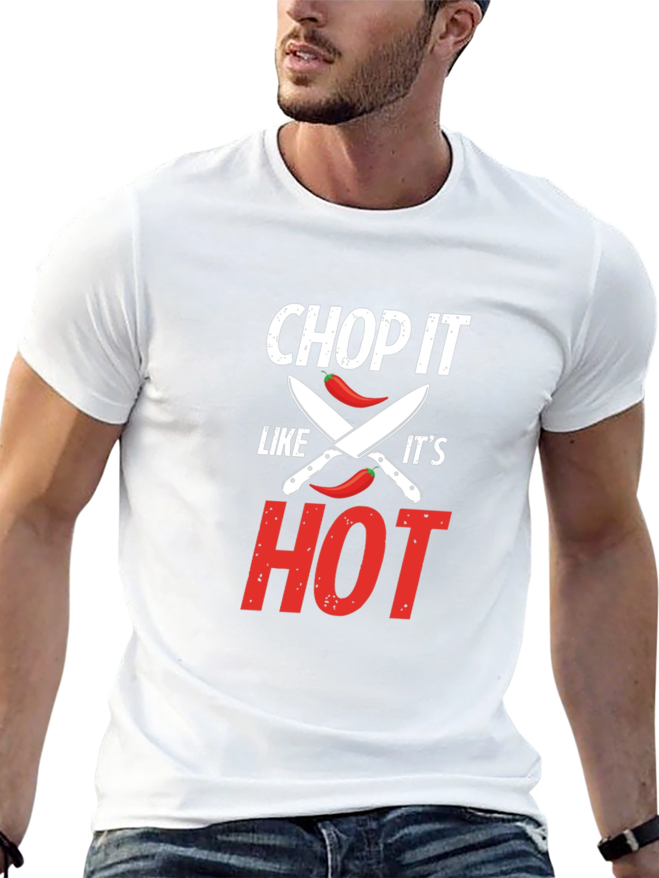 Black Chop It Like It's Hot T-Shirt - Foodie Gift view 13