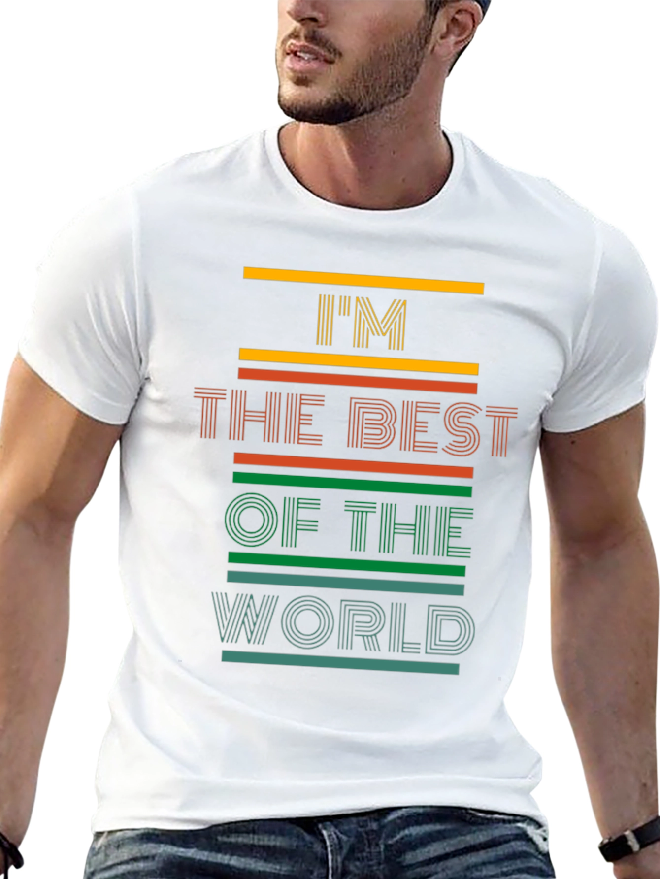 Black I'm The Best Of The World Men's Graphic Tee view 13