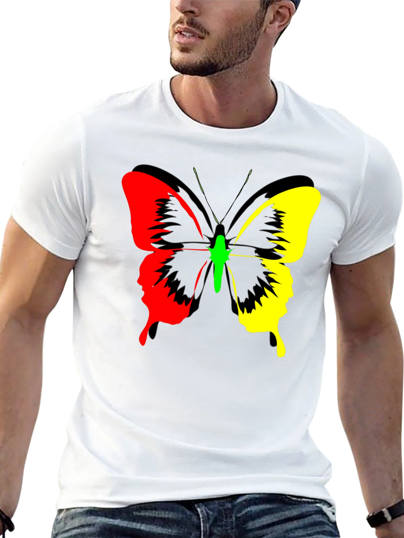 Black Butterfly Graphic Print Tee - Bold Fashion view 13