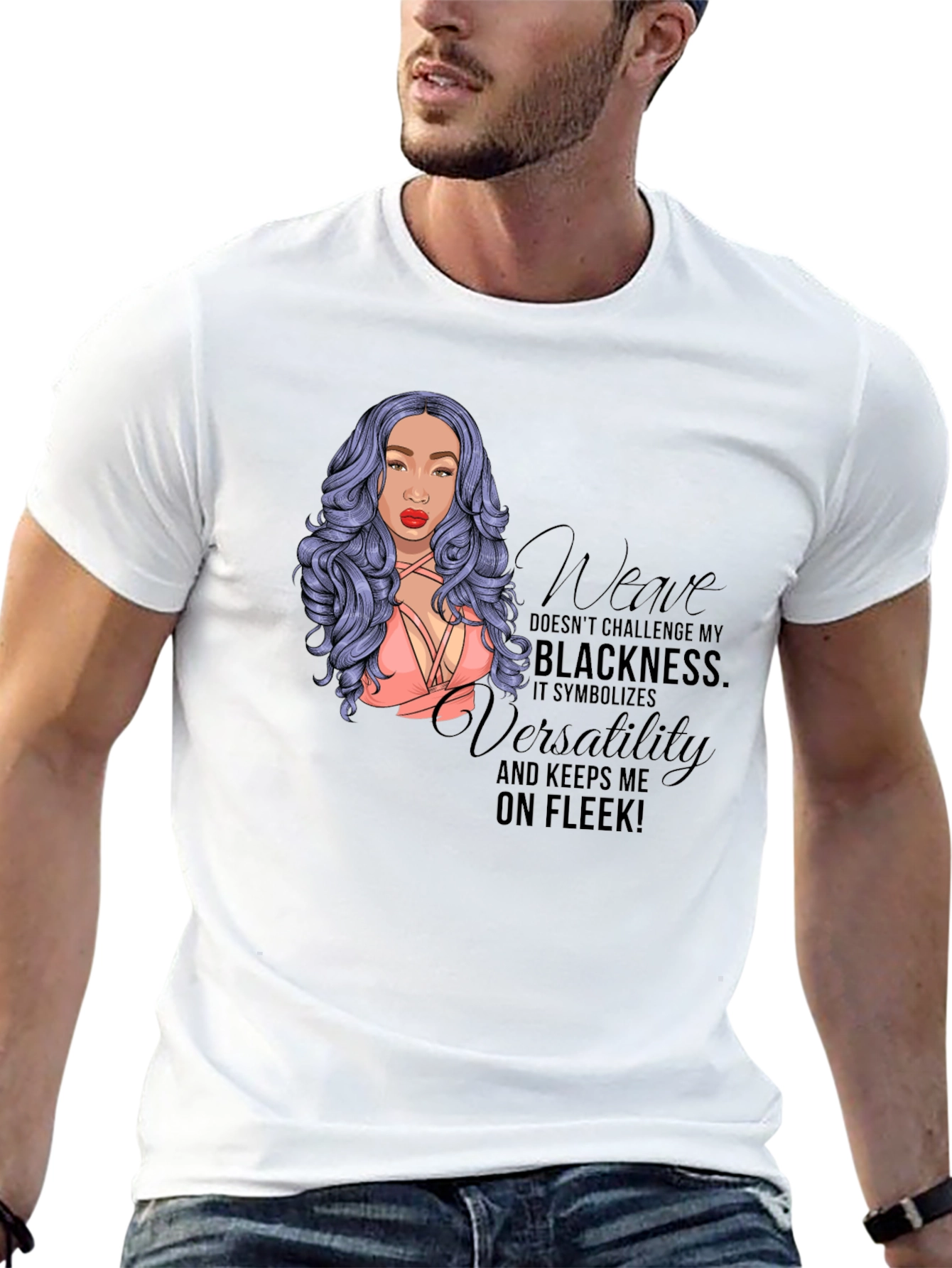 Black Weave On Fleek Graphic Tee view 13