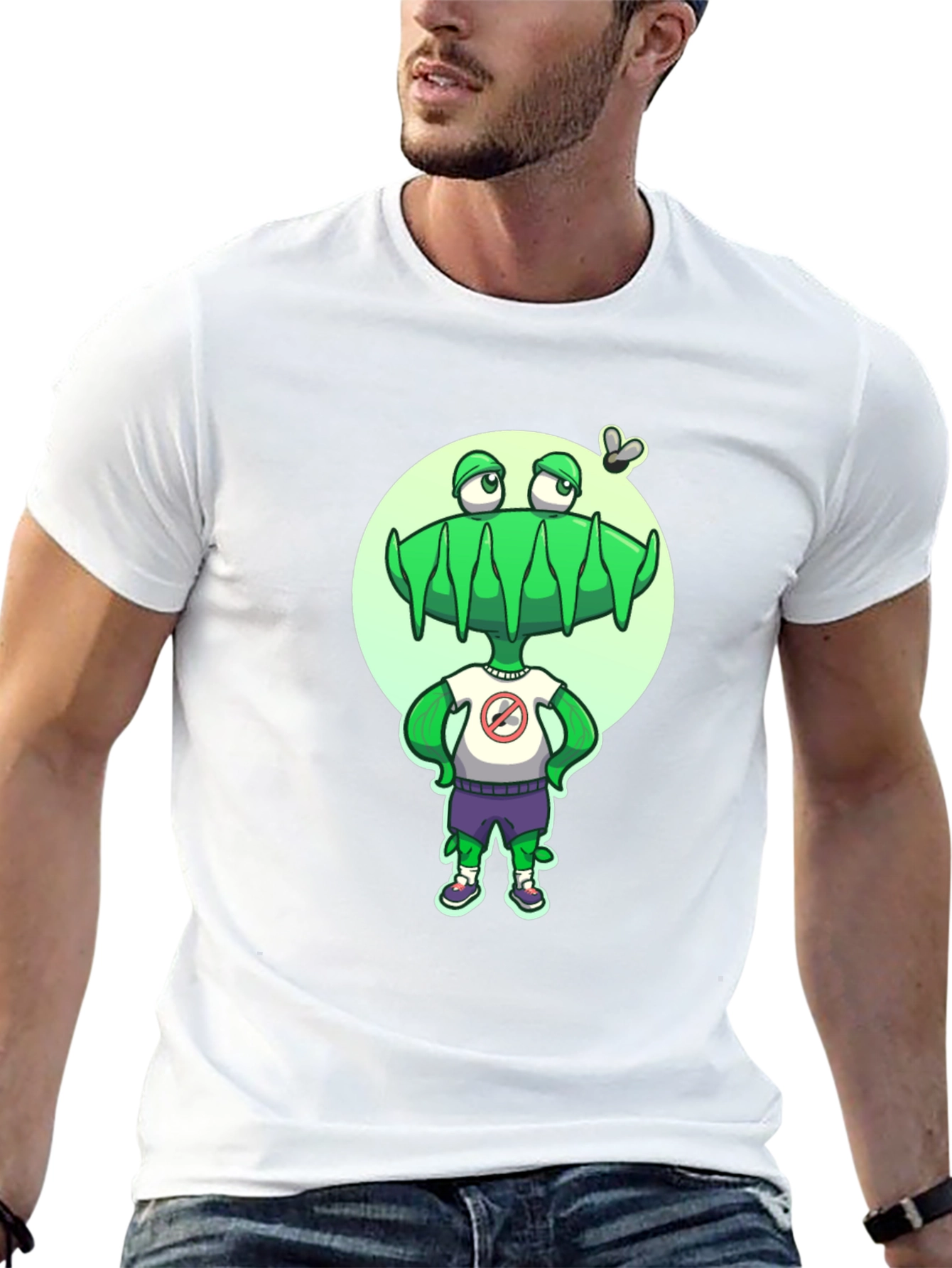 Black Alien Graphic Tee - Funny Cartoon Insect Lover T-Shirt view 13