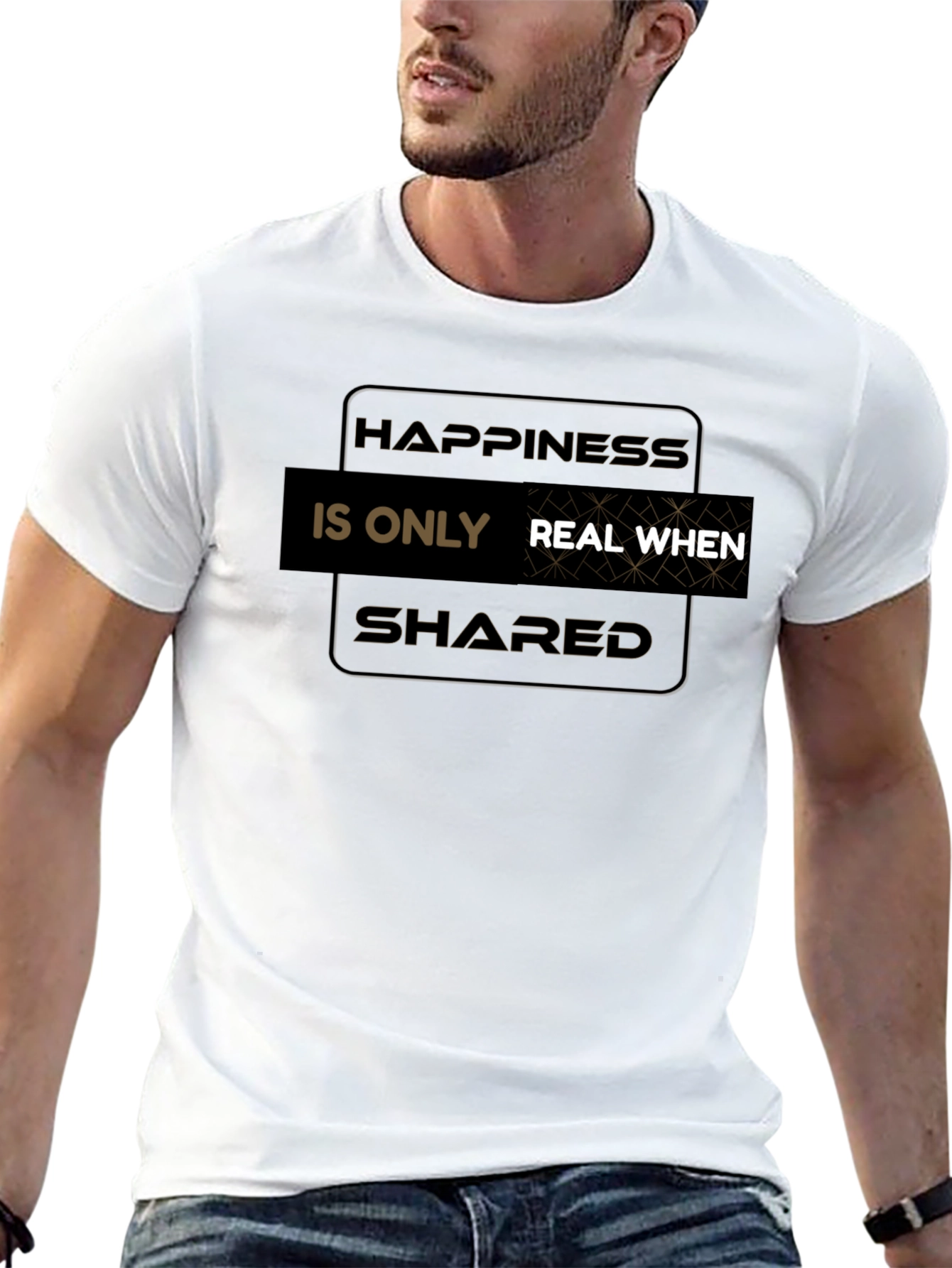 Black Happiness Is Real When Shared T-Shirt view 13