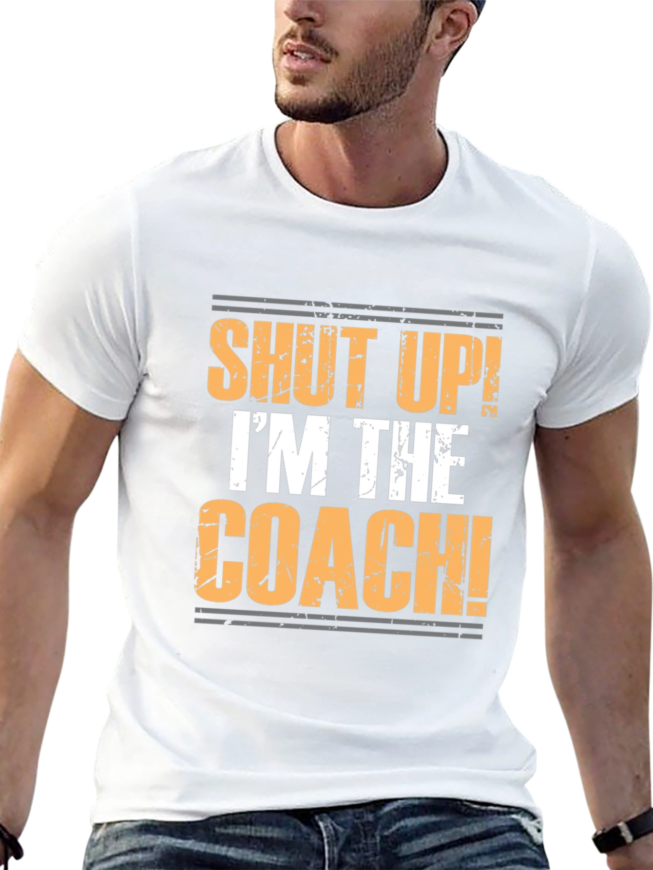 Black Shut Up! I'm the Coach! Graphic Tee view 13