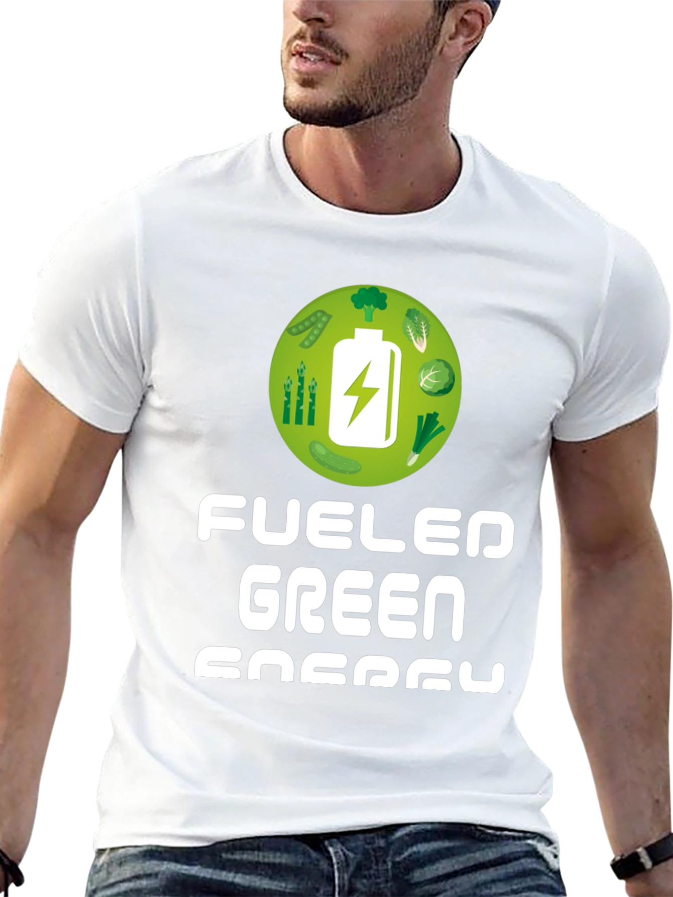 Black Fueled by Green Energy T-Shirt view 13