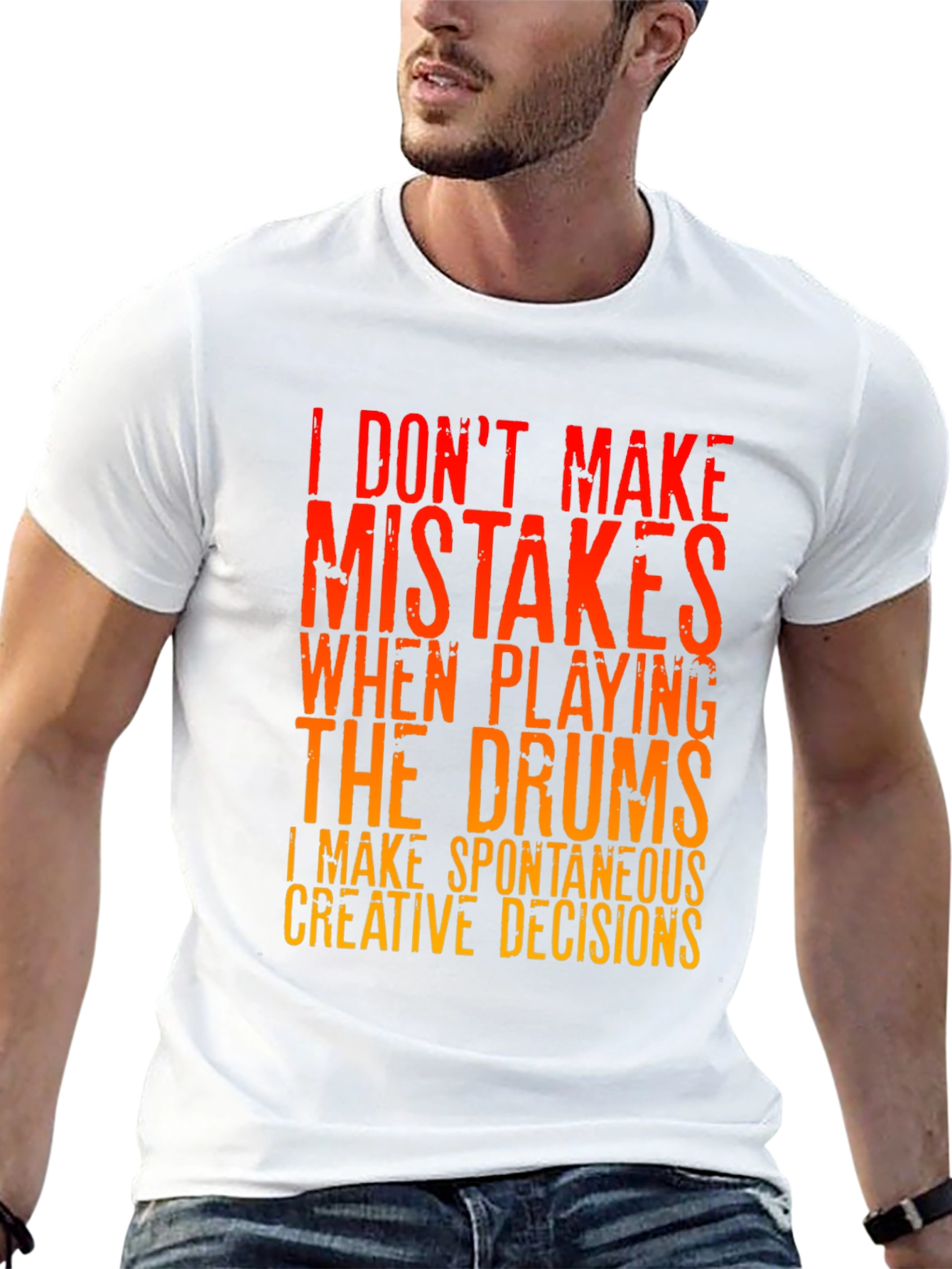 Black Drummer T-Shirt: I Don't Make Mistakes view 13