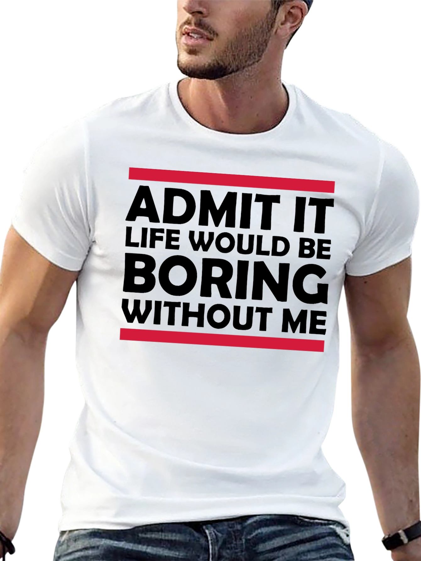 Black Funny 'Admit It' Graphic Tee view 13