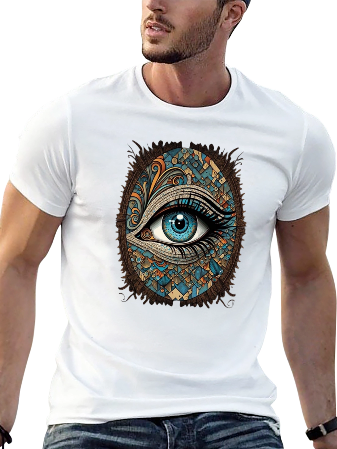 Black Mystic Eye Graphic Tee - Artistic Vision view 13