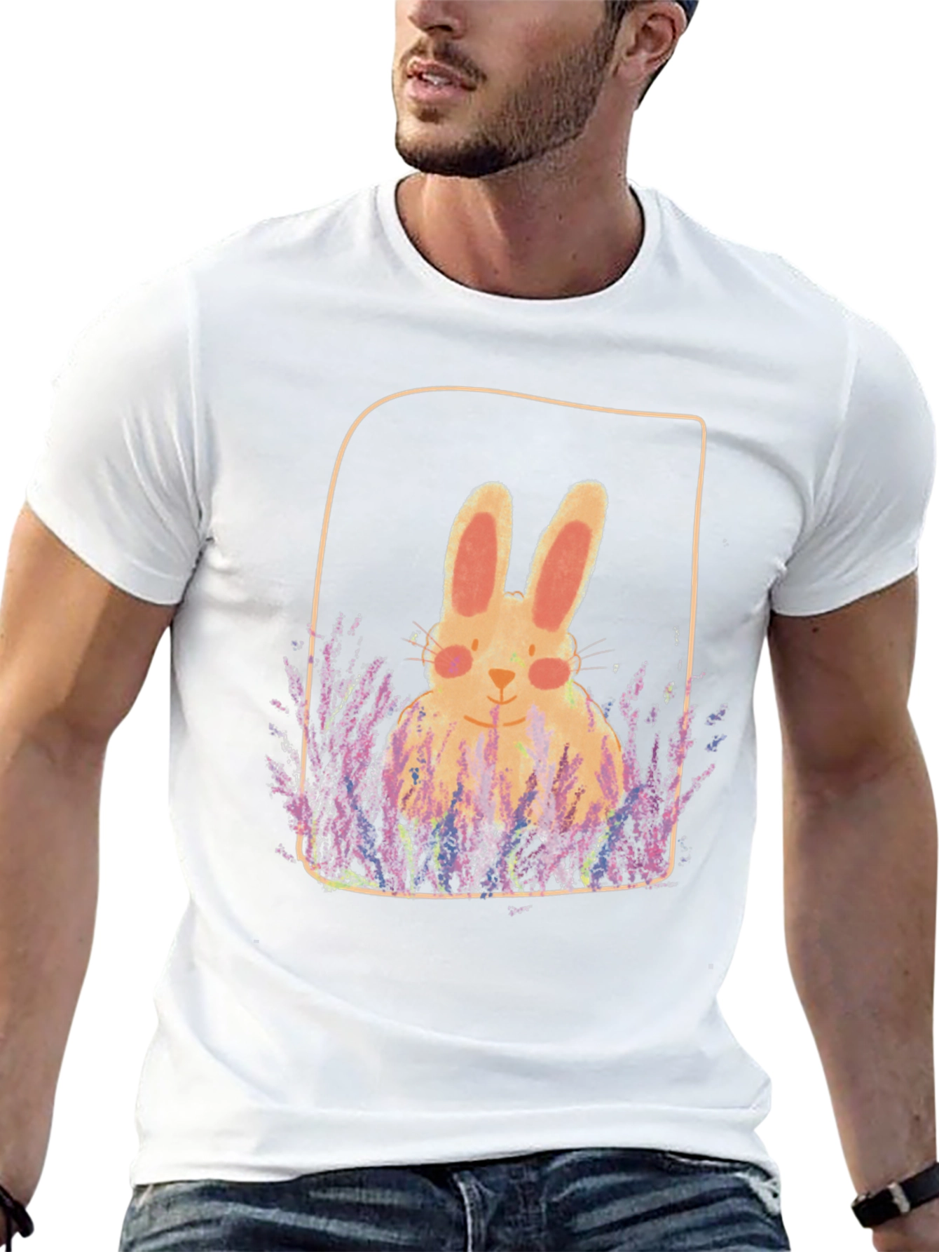 Bunny in Lavender Field Graphic Tee - 13