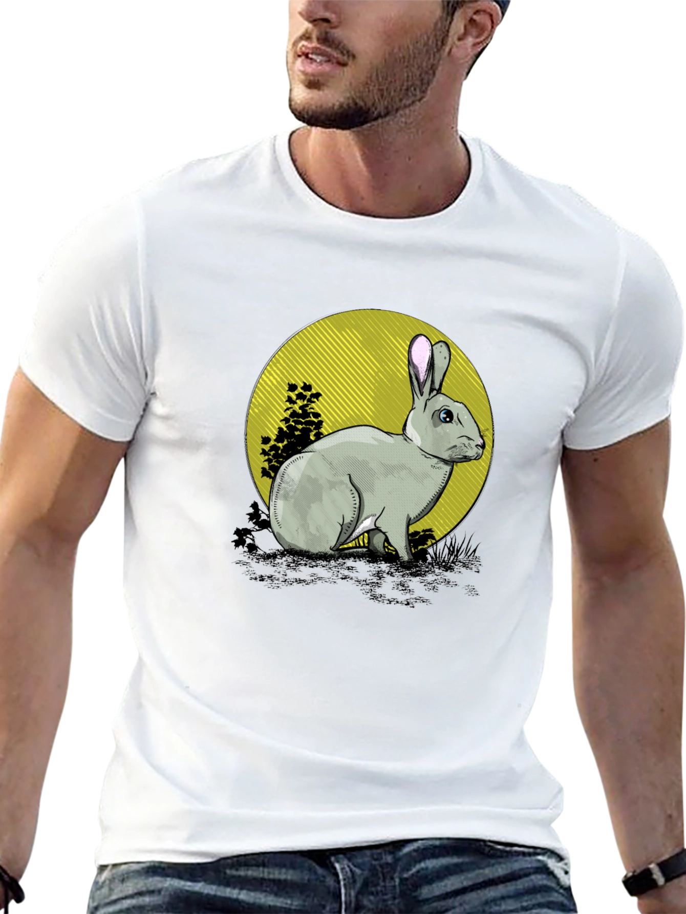 Black Rabbit Graphic Black T-Shirt view 13